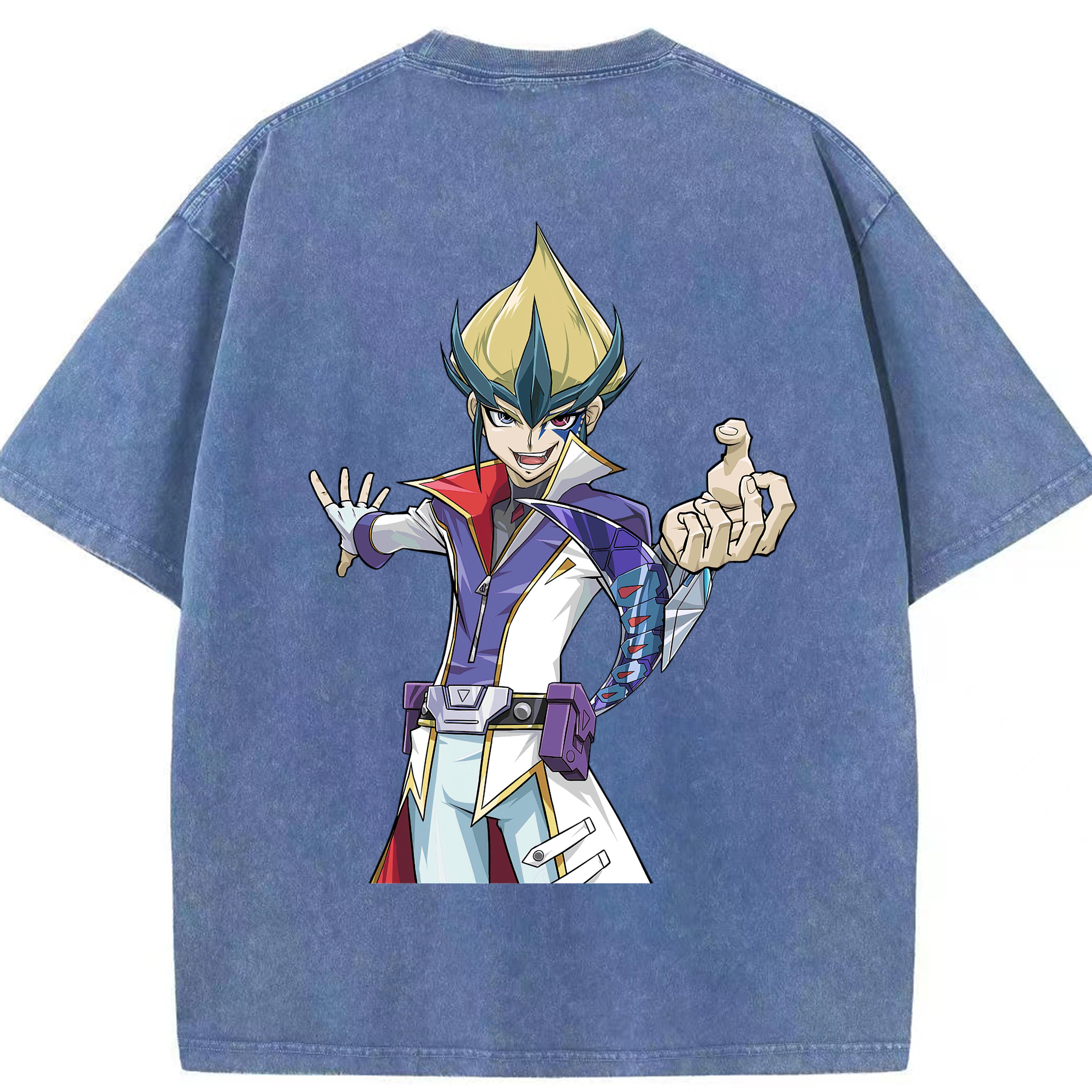 （画像用） 遊☆戯☆王 Yu-Gi-Oh! 綿100% ヴィンテージ風 半袖Tシャツ（背面プリント）