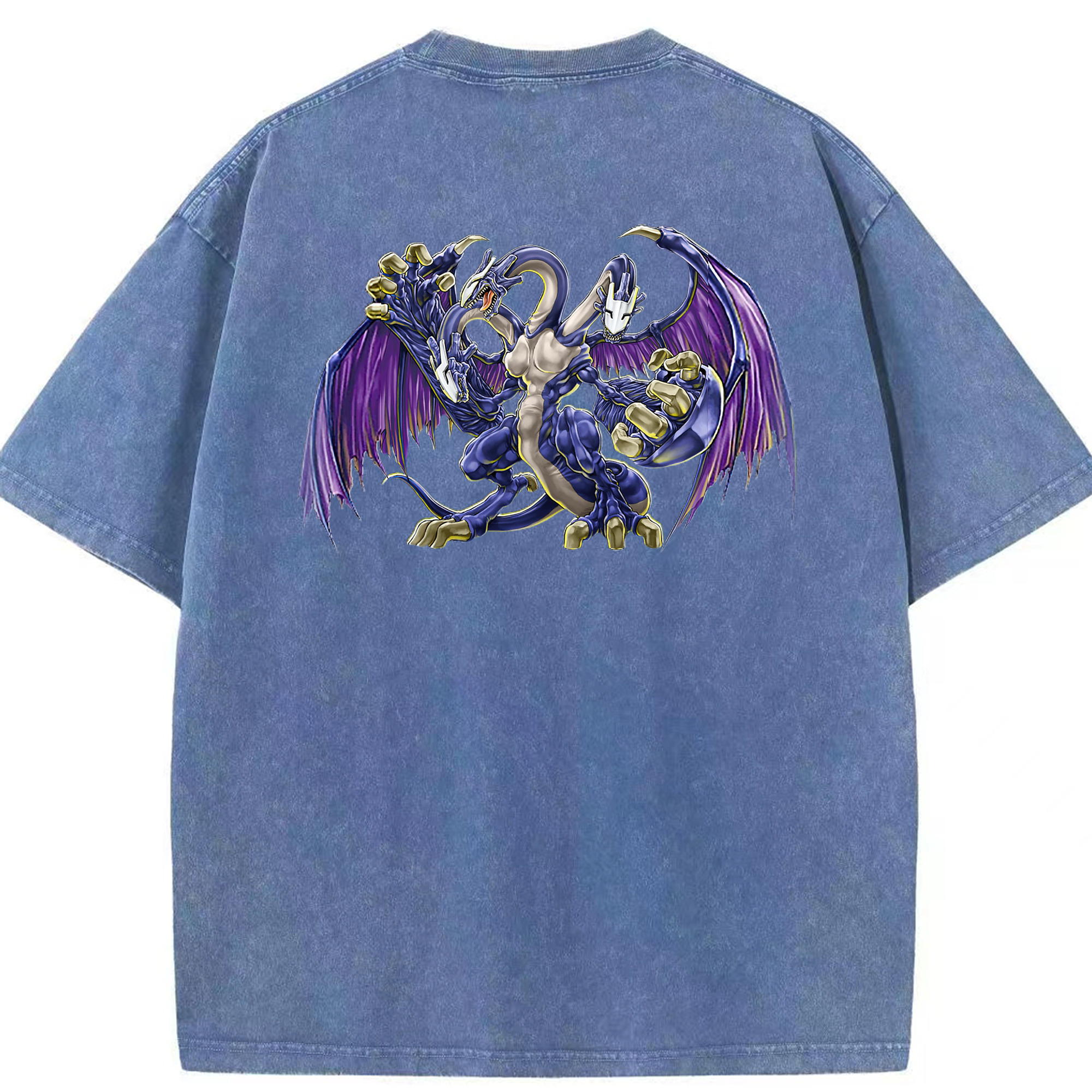 （画像用） 遊☆戯☆王 Yu-Gi-Oh! 綿100% ヴィンテージ風 半袖Tシャツ（背面プリント）