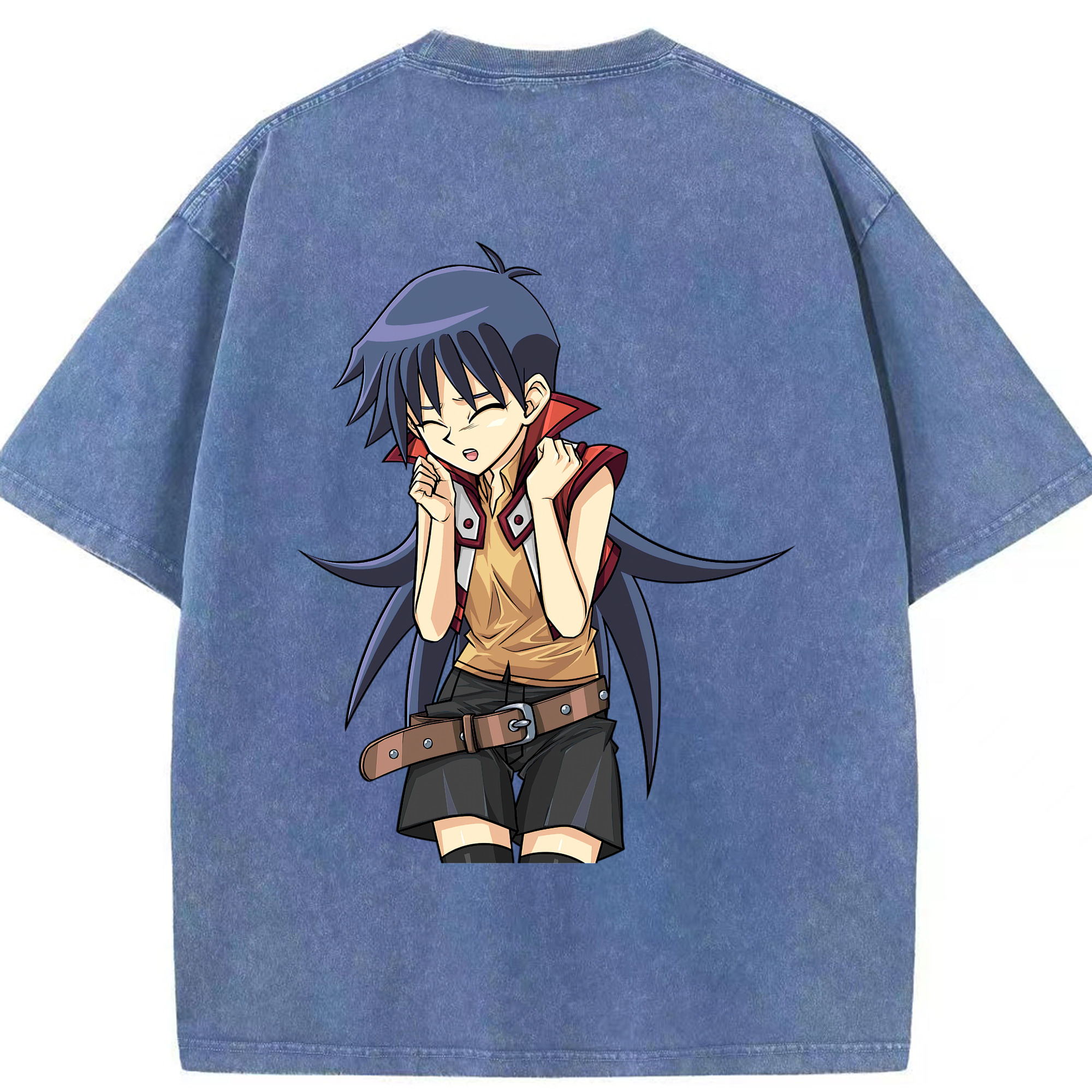 （画像用） 遊☆戯☆王 Yu-Gi-Oh! 綿100% ヴィンテージ風 半袖Tシャツ（背面プリント）