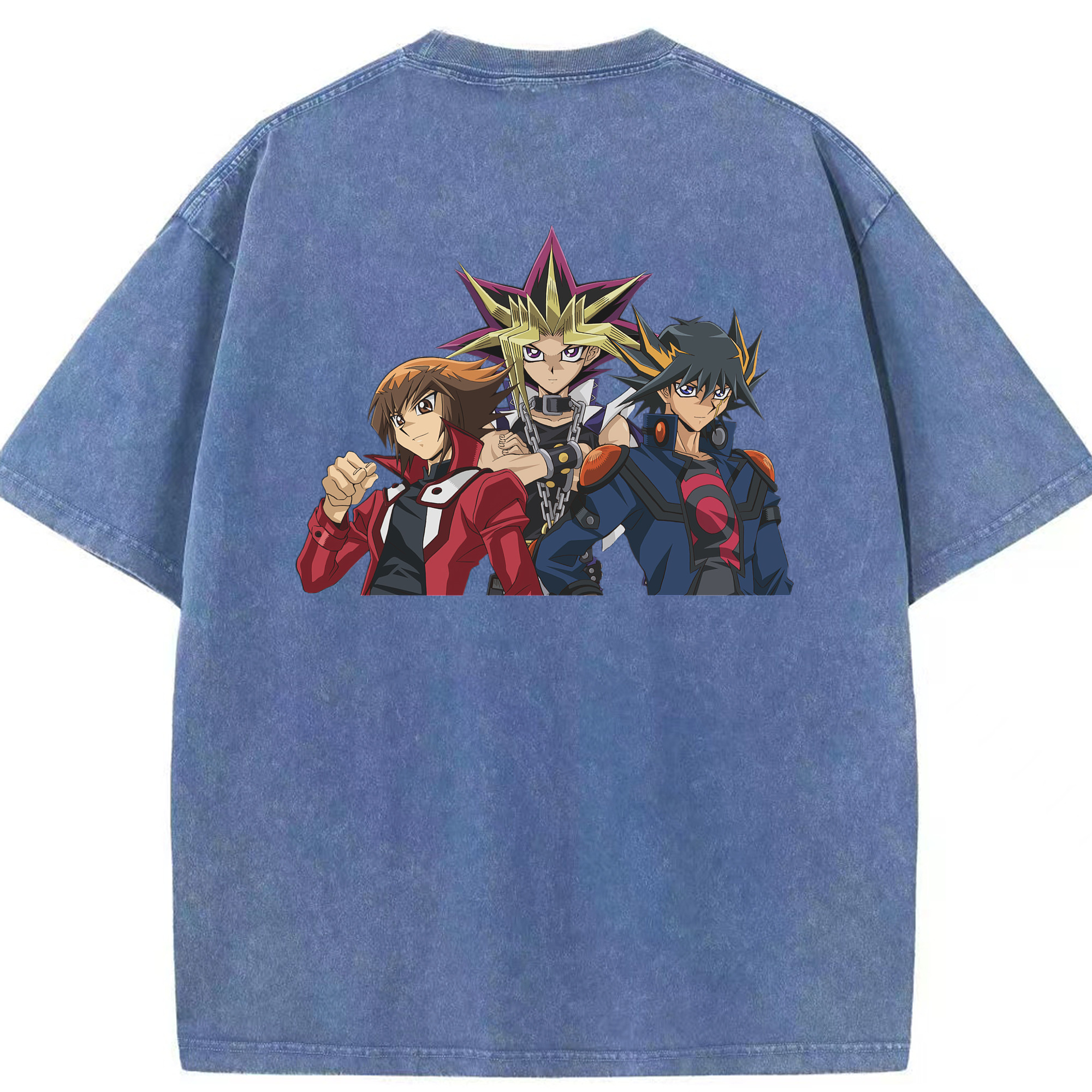 （画像用） 遊☆戯☆王 Yu-Gi-Oh! 綿100% ヴィンテージ風 半袖Tシャツ（背面プリント）