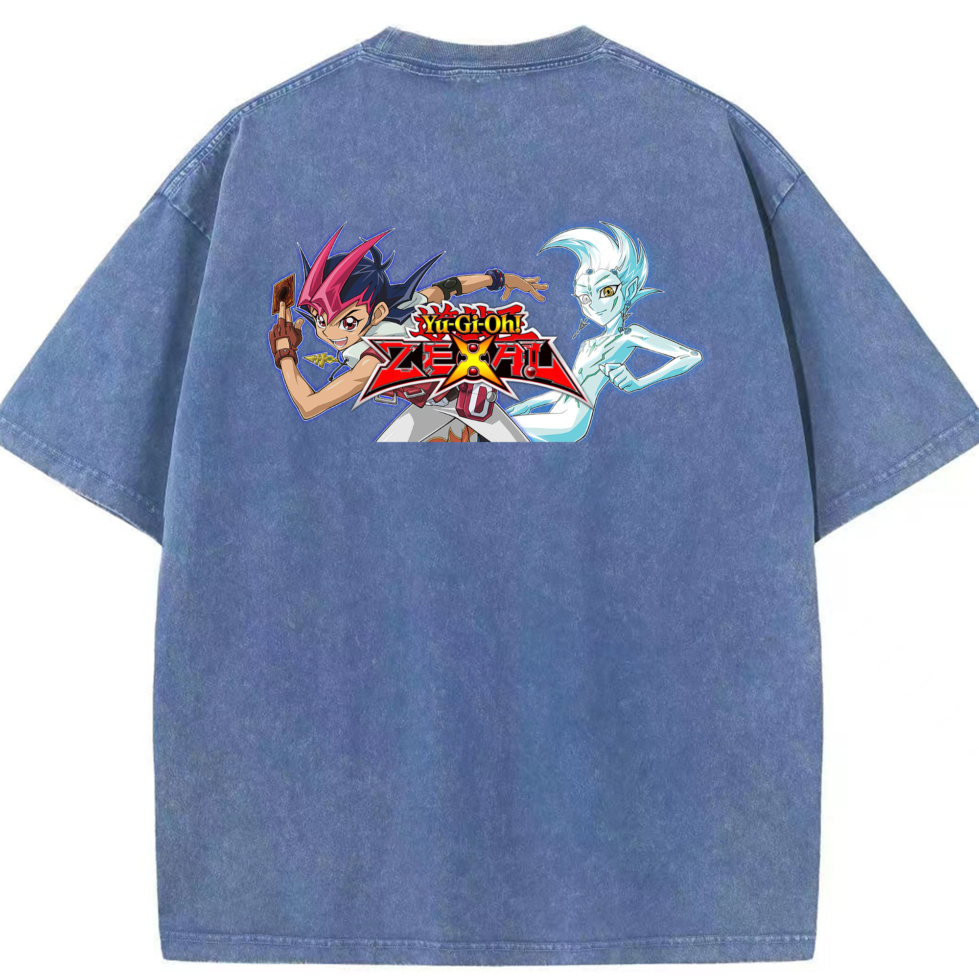 （画像用） 遊☆戯☆王 Yu-Gi-Oh! 綿100% ヴィンテージ風 半袖Tシャツ（背面プリント）