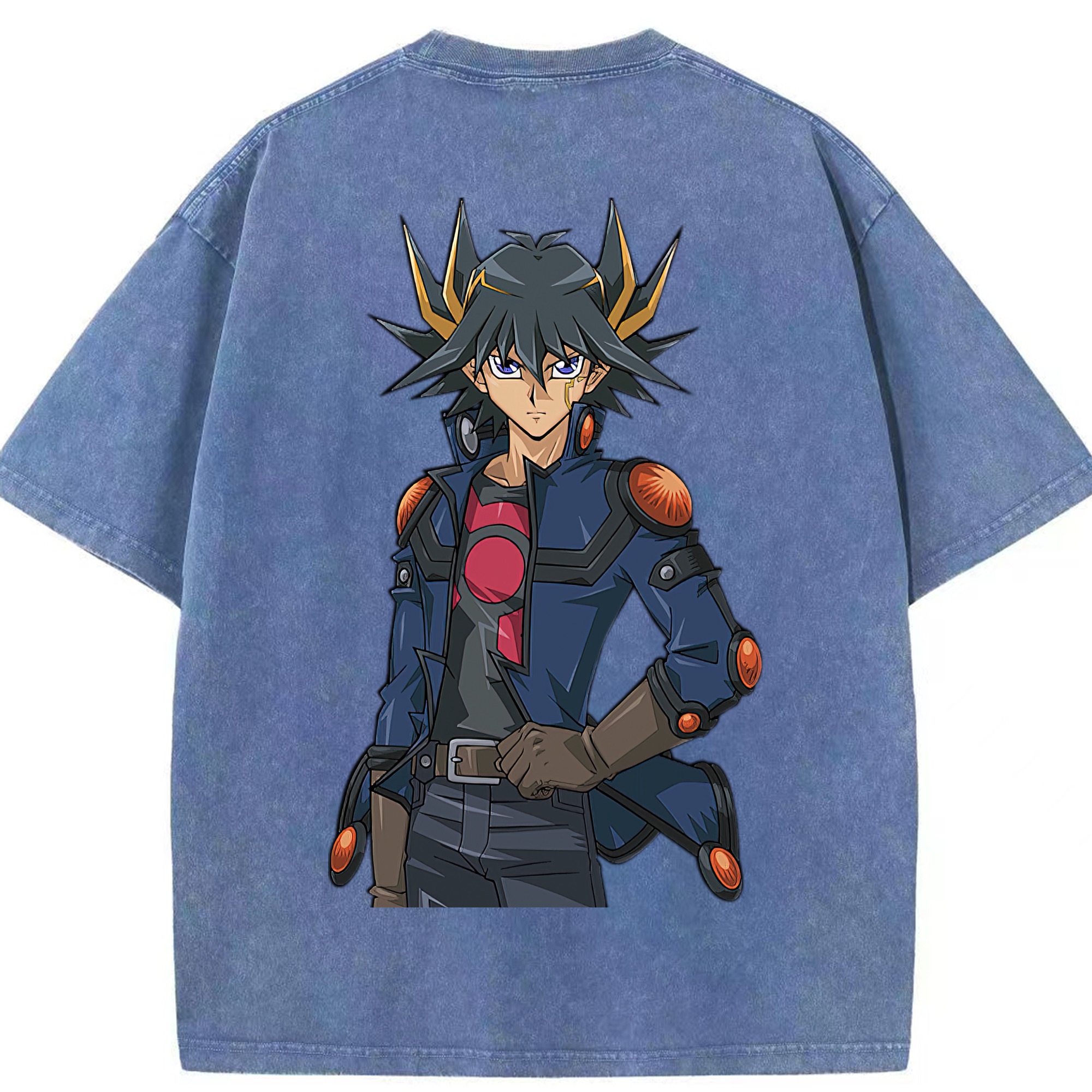 （画像用） 遊☆戯☆王 Yu-Gi-Oh! 綿100% ヴィンテージ風 半袖Tシャツ（背面プリント）