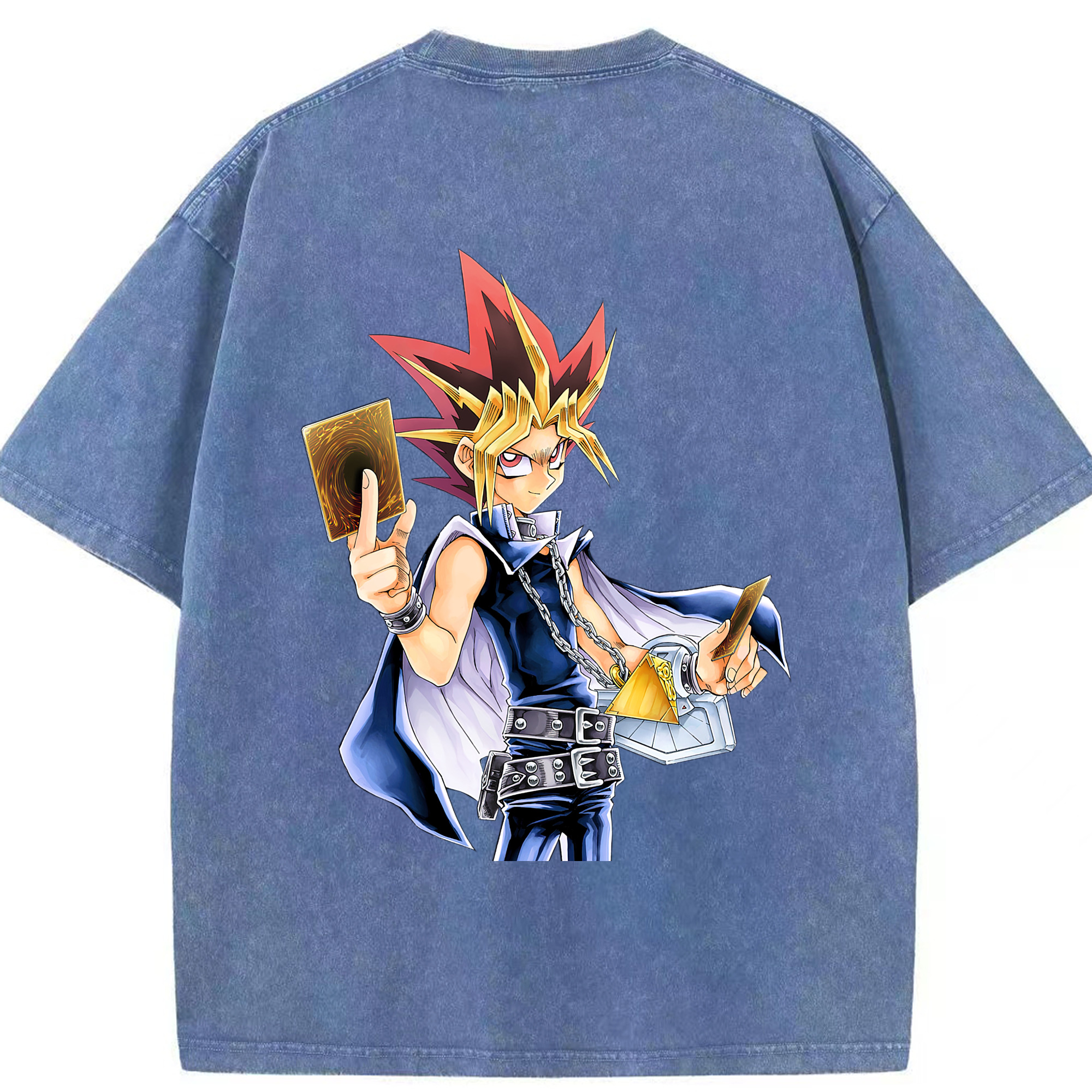 （画像用） 遊☆戯☆王 Yu-Gi-Oh! 綿100% ヴィンテージ風 半袖Tシャツ（背面プリント）