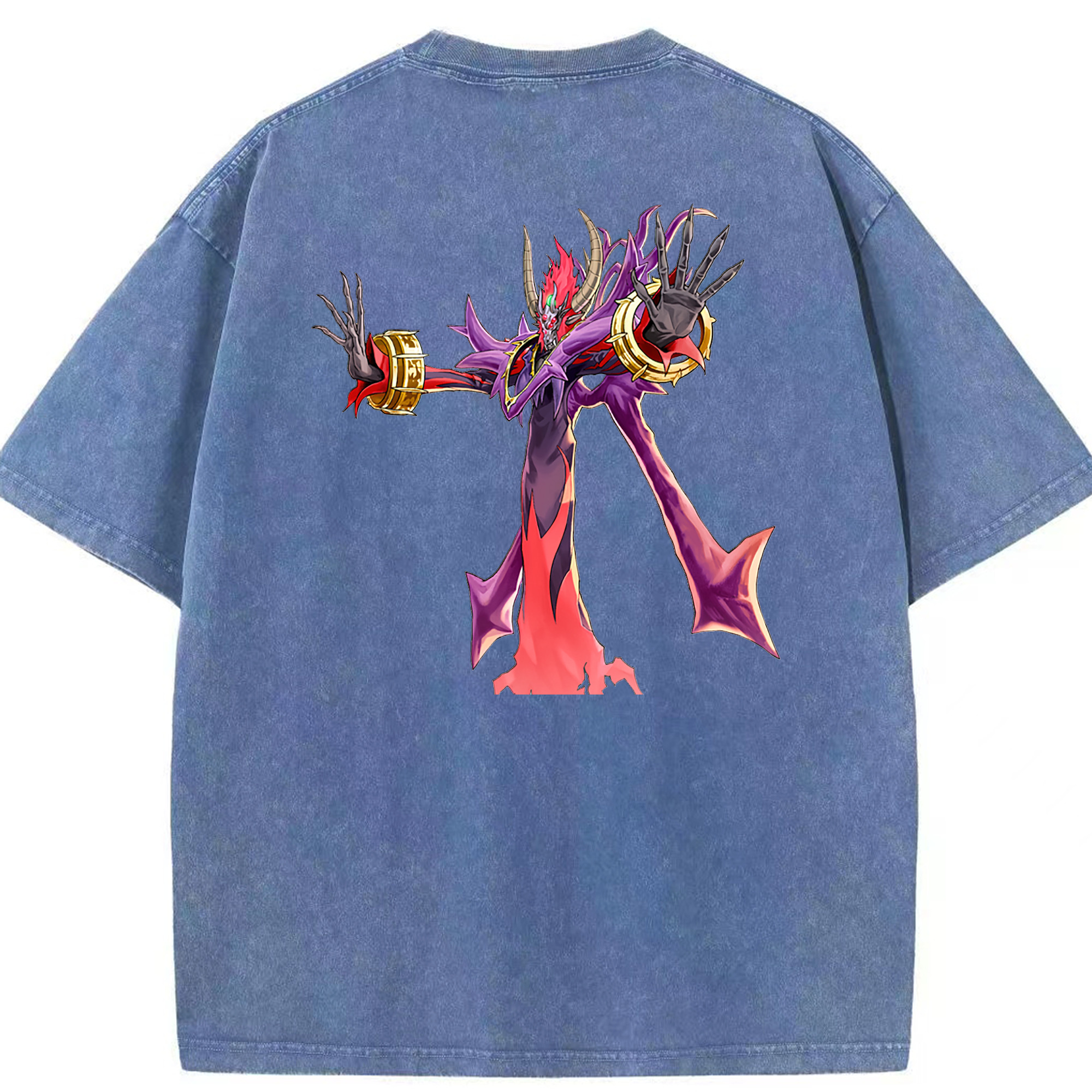 （画像用） 遊☆戯☆王 Yu-Gi-Oh! 綿100% ヴィンテージ風 半袖Tシャツ（背面プリント）