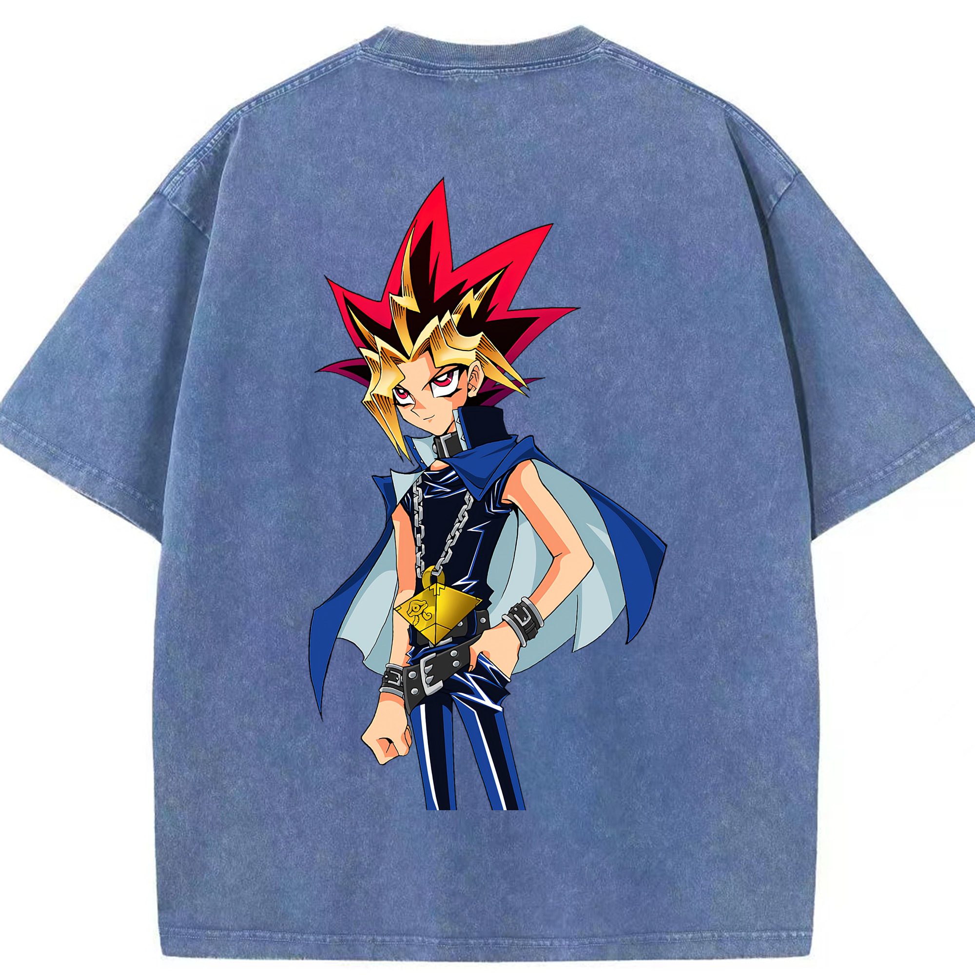 （画像用） 遊☆戯☆王 Yu-Gi-Oh! 綿100% ヴィンテージ風 半袖Tシャツ（背面プリント）