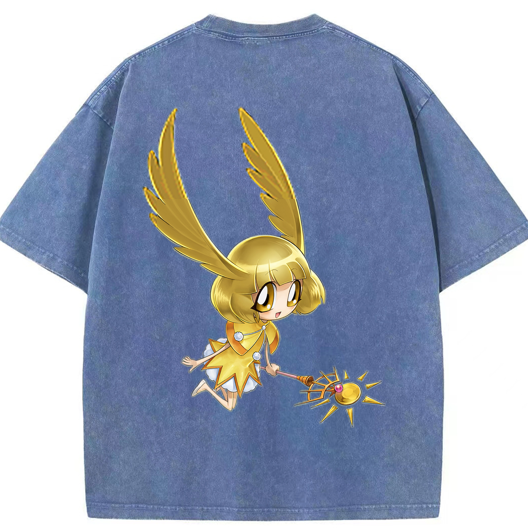 （画像用） 遊☆戯☆王 Yu-Gi-Oh! 綿100% ヴィンテージ風 半袖Tシャツ（背面プリント）