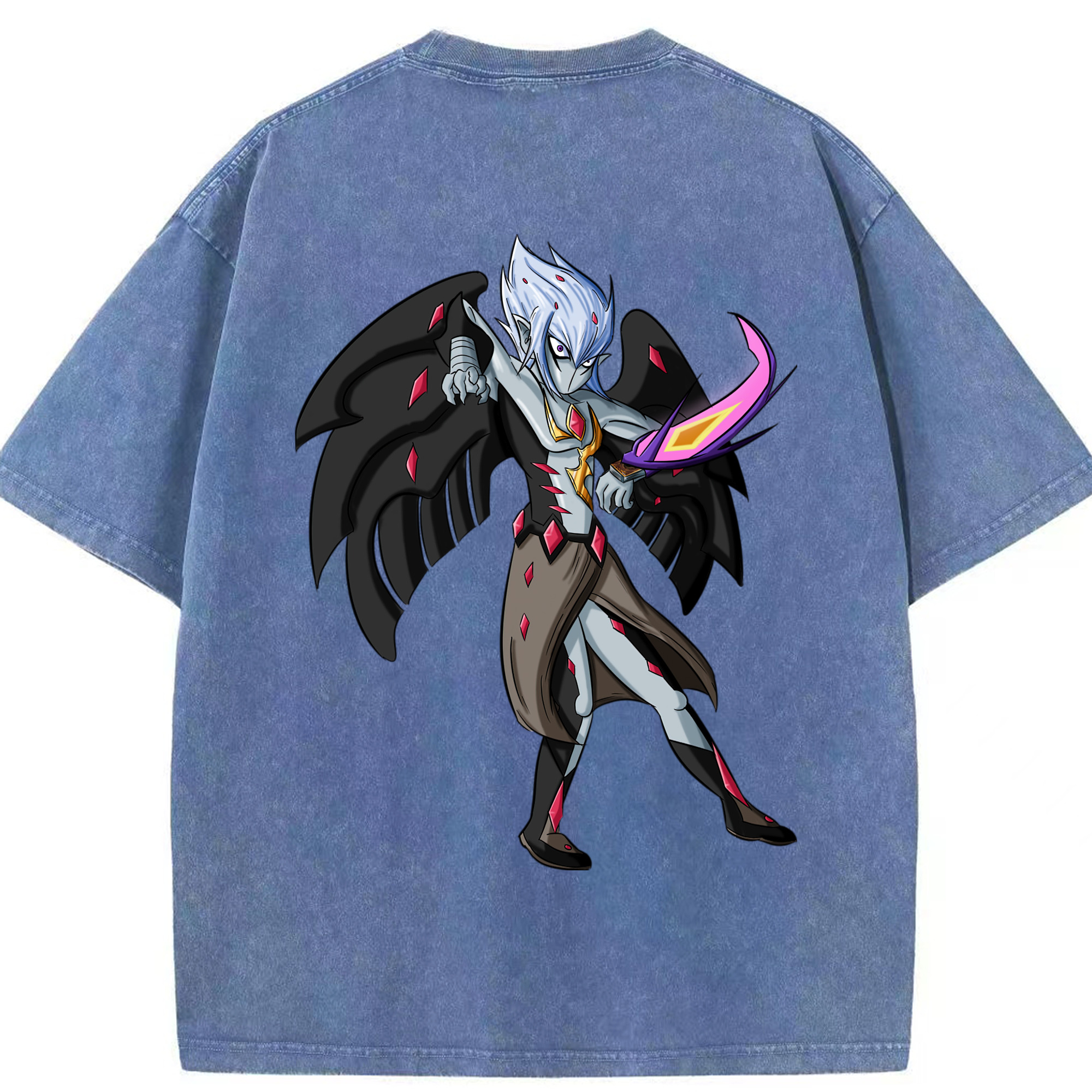 （画像用） 遊☆戯☆王 Yu-Gi-Oh! 綿100% ヴィンテージ風 半袖Tシャツ（背面プリント）