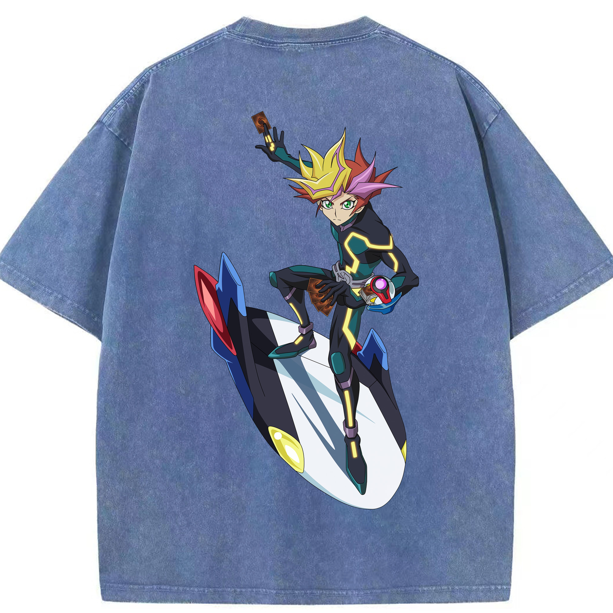 （画像用） 遊☆戯☆王 Yu-Gi-Oh! 綿100% ヴィンテージ風 半袖Tシャツ（背面プリント）