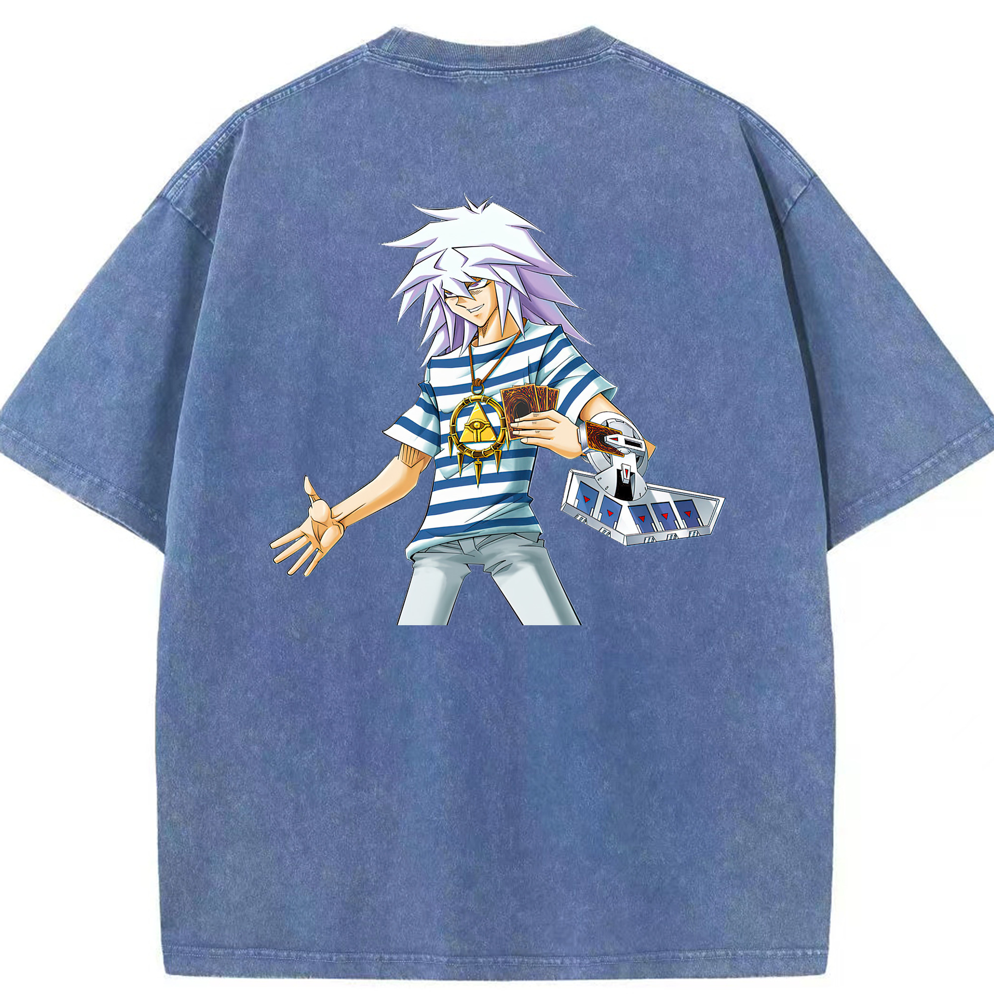 （画像用） 遊☆戯☆王 Yu-Gi-Oh! 綿100% ヴィンテージ風 半袖Tシャツ（背面プリント）