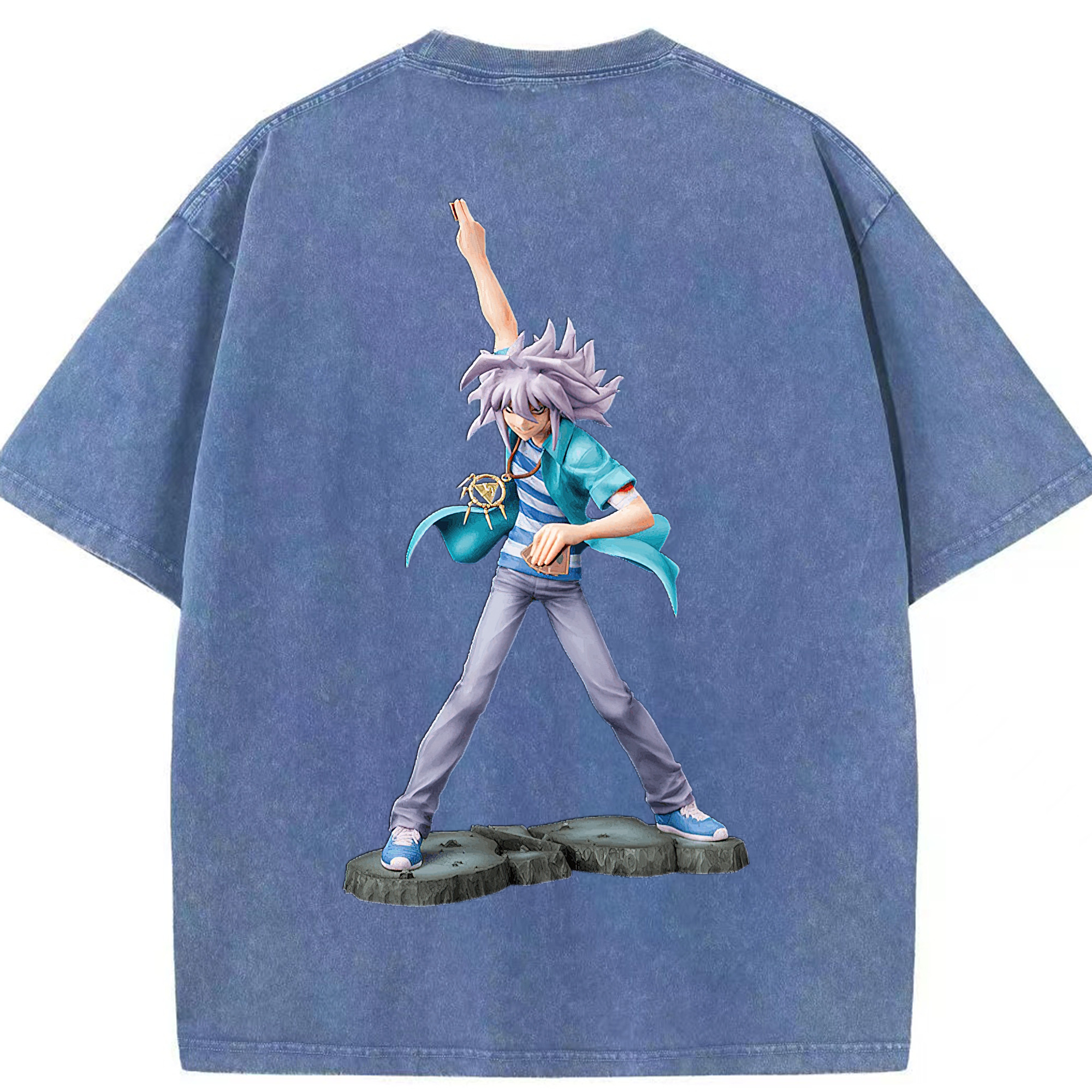 （画像用） 遊☆戯☆王 Yu-Gi-Oh! 綿100% ヴィンテージ風 半袖Tシャツ（背面プリント）