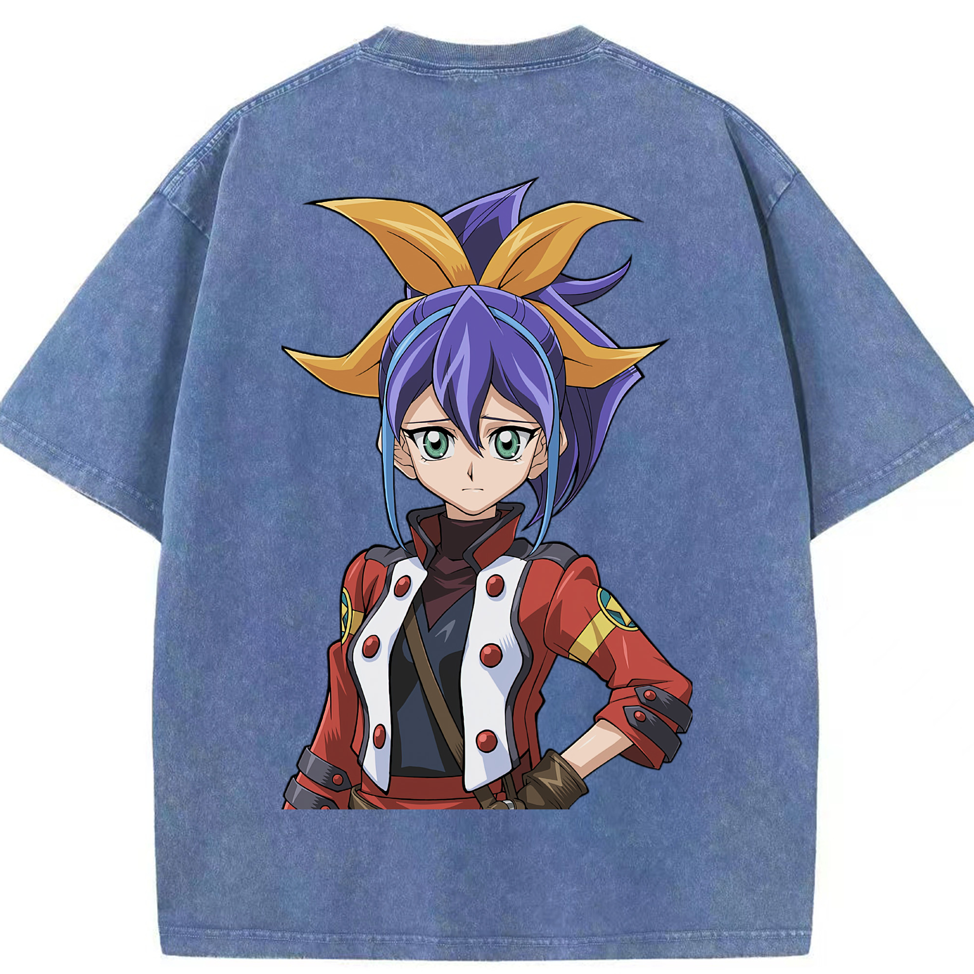 （画像用） 遊☆戯☆王 Yu-Gi-Oh! 綿100% ヴィンテージ風 半袖Tシャツ（背面プリント）