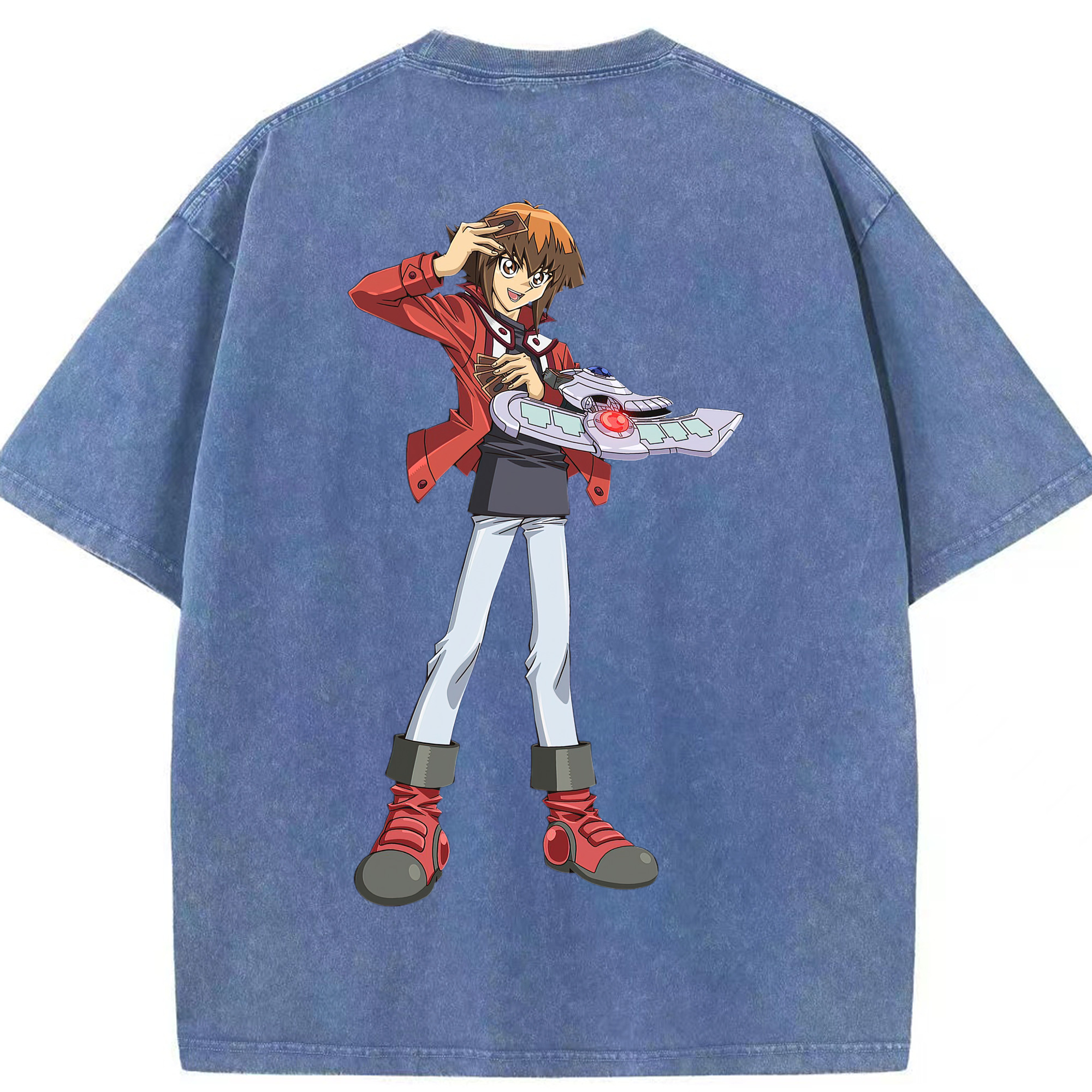（画像用） 遊☆戯☆王 Yu-Gi-Oh! 綿100% ヴィンテージ風 半袖Tシャツ（背面プリント）