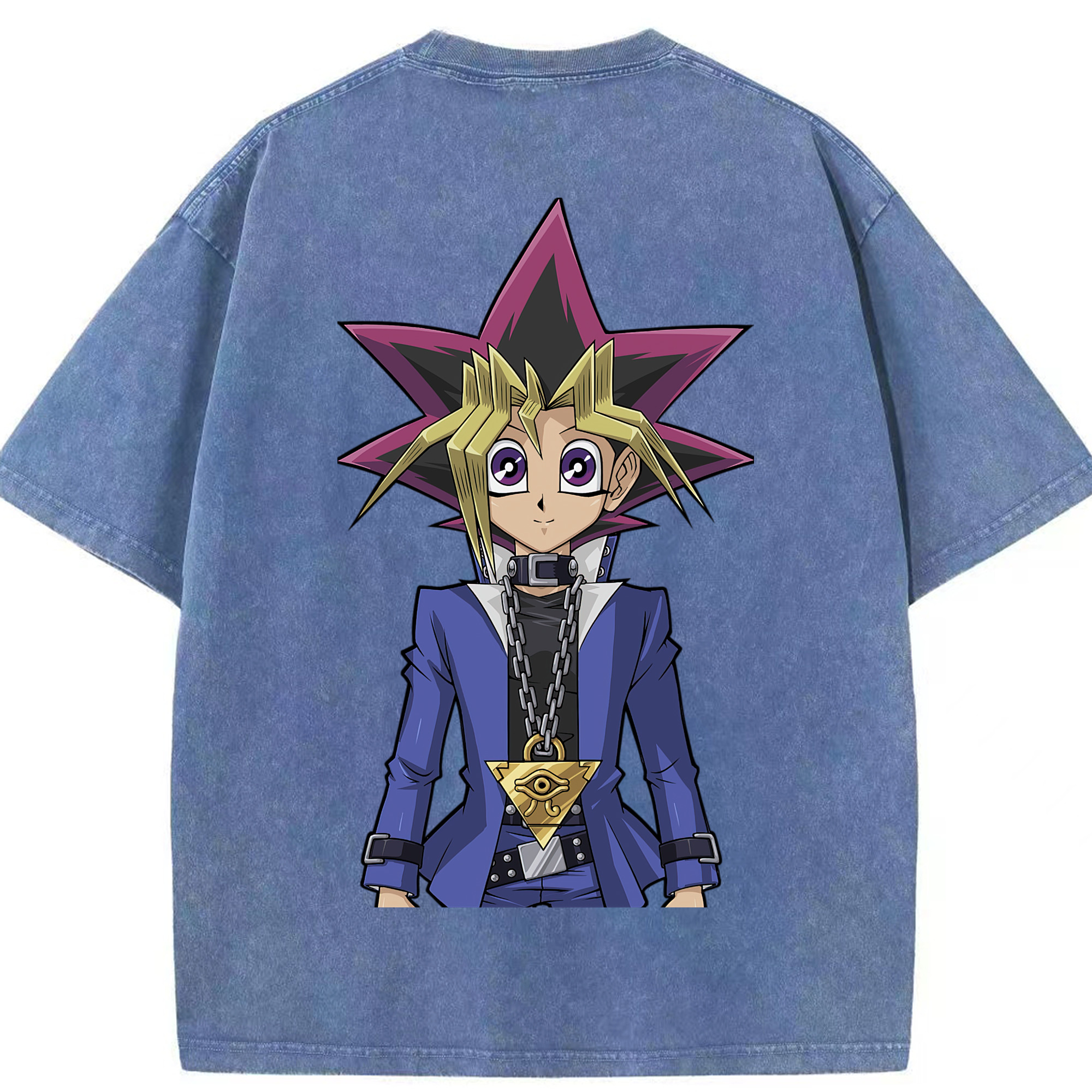（画像用） 遊☆戯☆王 Yu-Gi-Oh! 綿100% ヴィンテージ風 半袖Tシャツ（背面プリント）