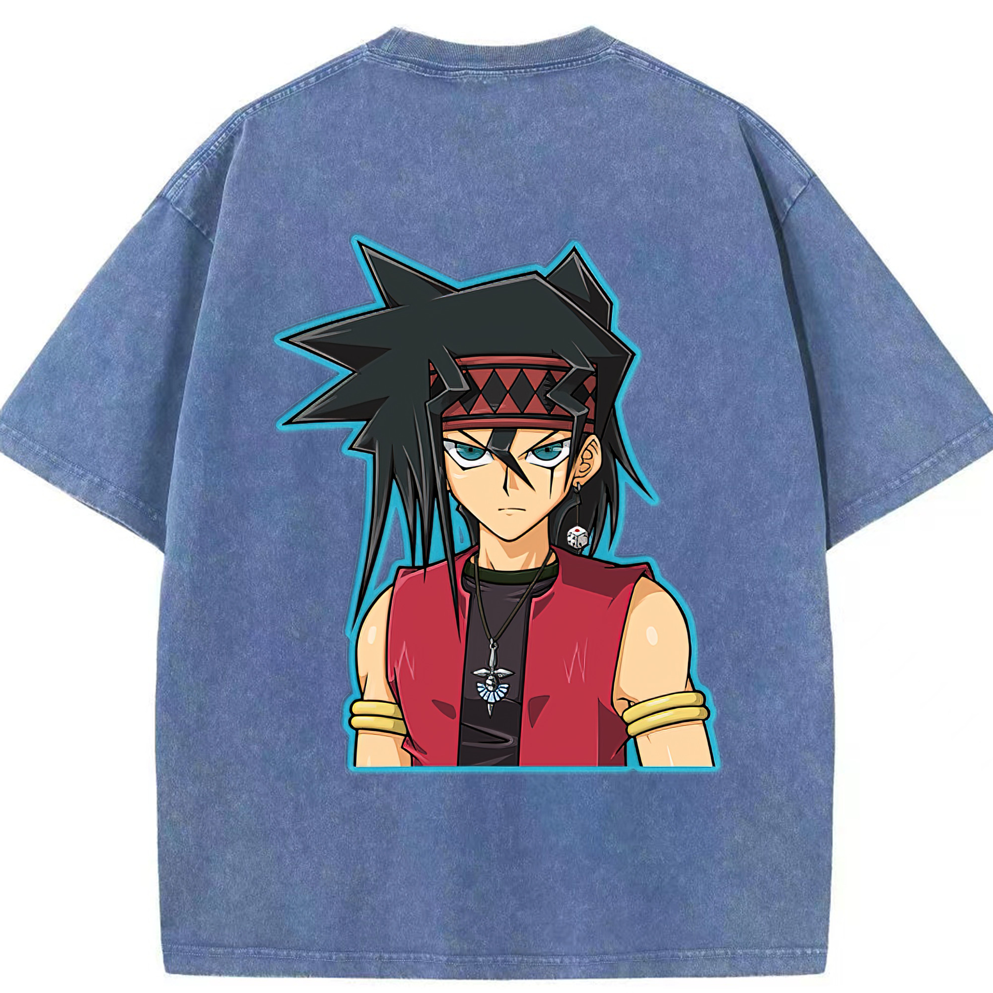 （画像用） 遊☆戯☆王 Yu-Gi-Oh! 綿100% ヴィンテージ風 半袖Tシャツ（背面プリント）