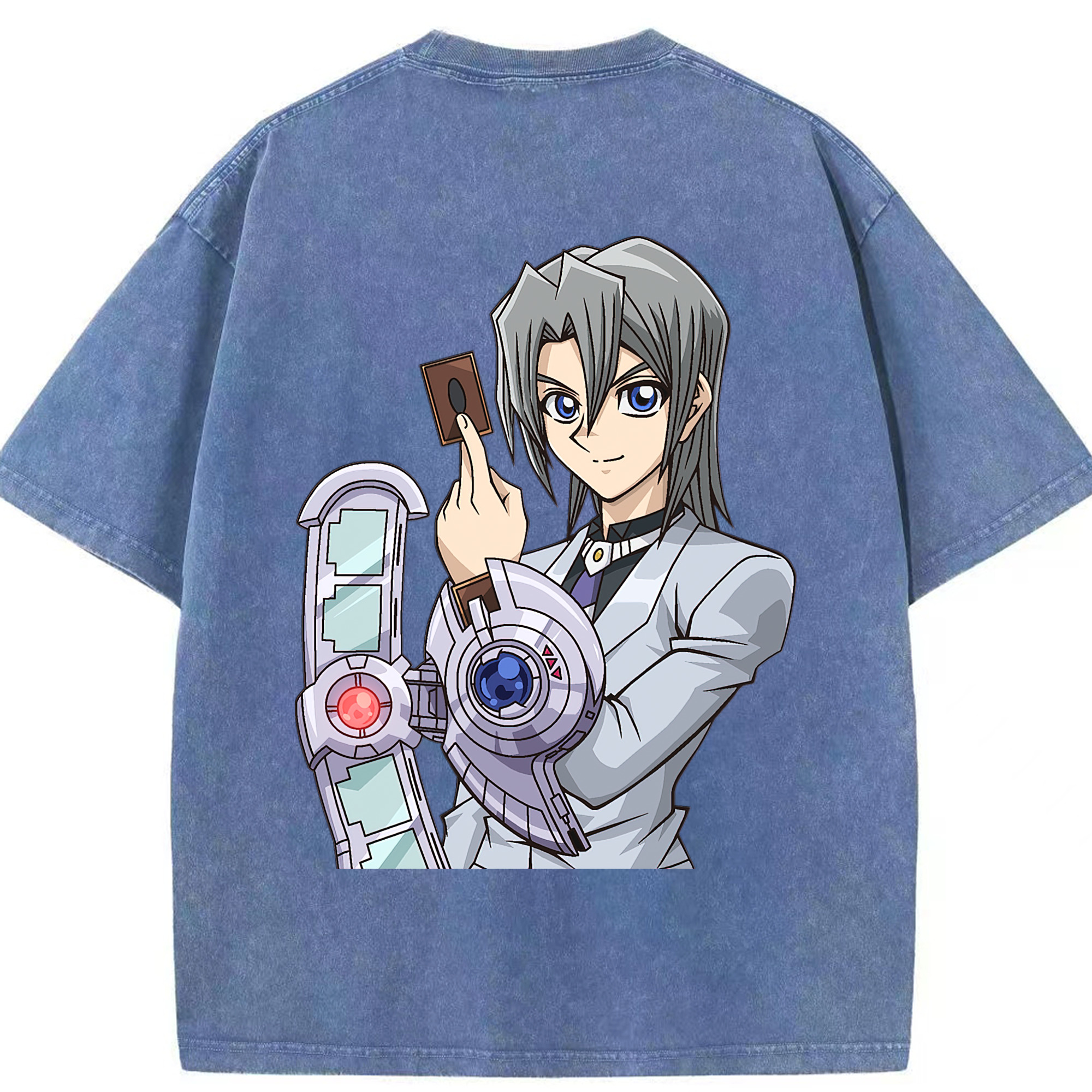（画像用） 遊☆戯☆王 Yu-Gi-Oh! 綿100% ヴィンテージ風 半袖Tシャツ（背面プリント）