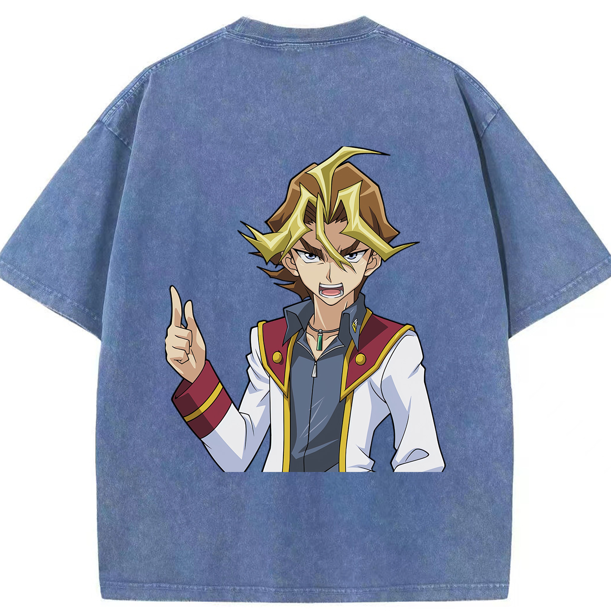 （画像用） 遊☆戯☆王 Yu-Gi-Oh! 綿100% ヴィンテージ風 半袖Tシャツ（背面プリント）