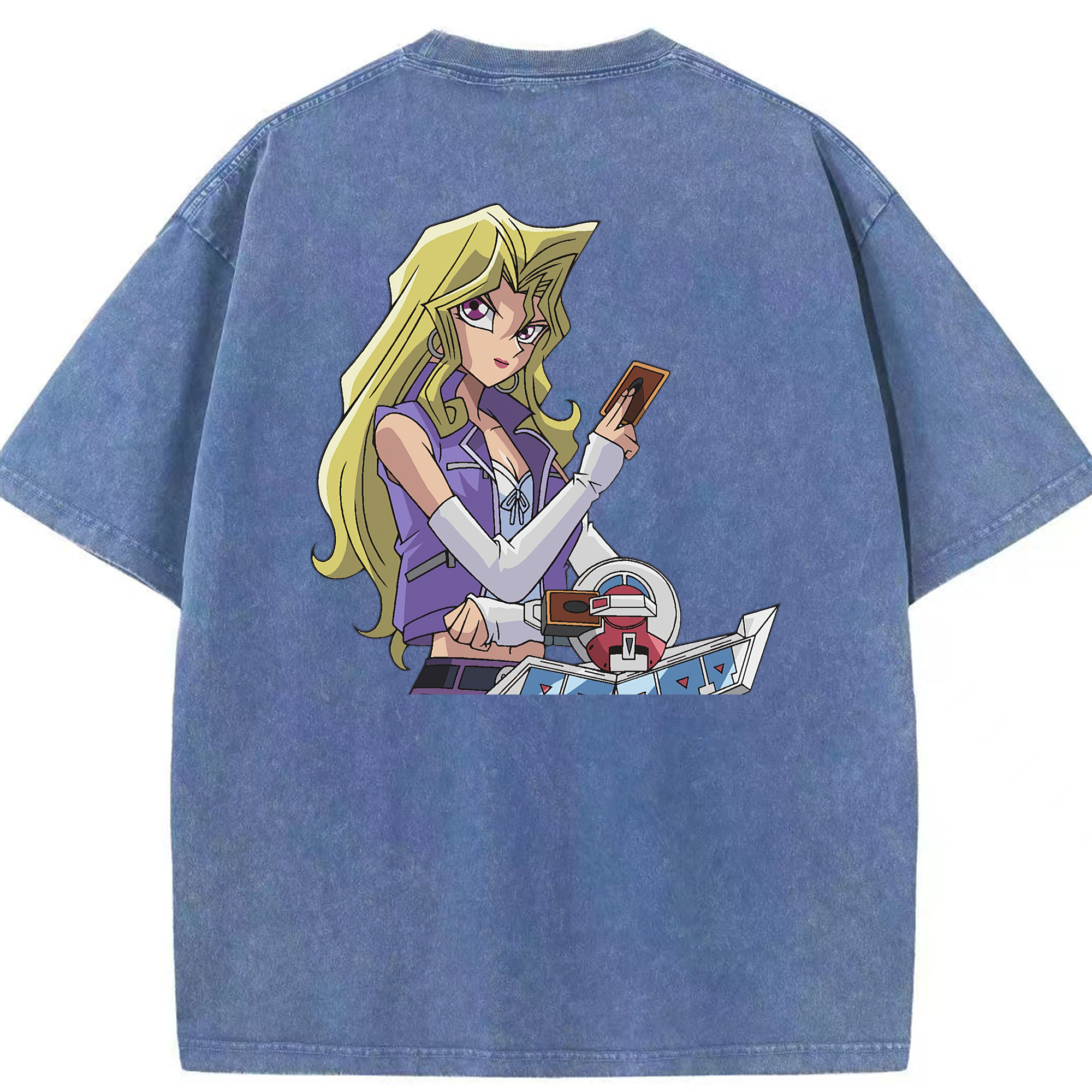 （画像用） 遊☆戯☆王 Yu-Gi-Oh! 綿100% ヴィンテージ風 半袖Tシャツ（背面プリント）