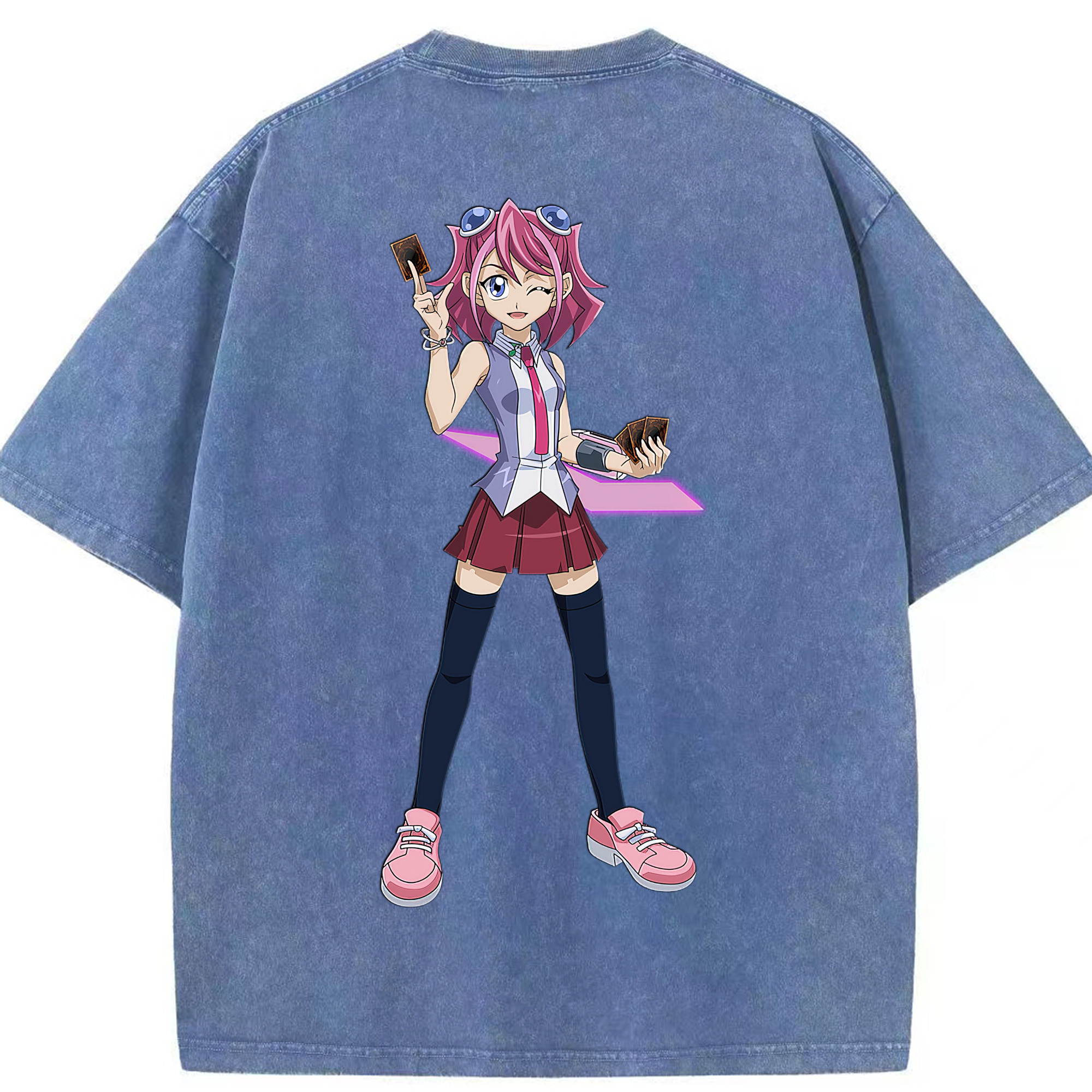 （画像用） 遊☆戯☆王 Yu-Gi-Oh! 綿100% ヴィンテージ風 半袖Tシャツ（背面プリント）