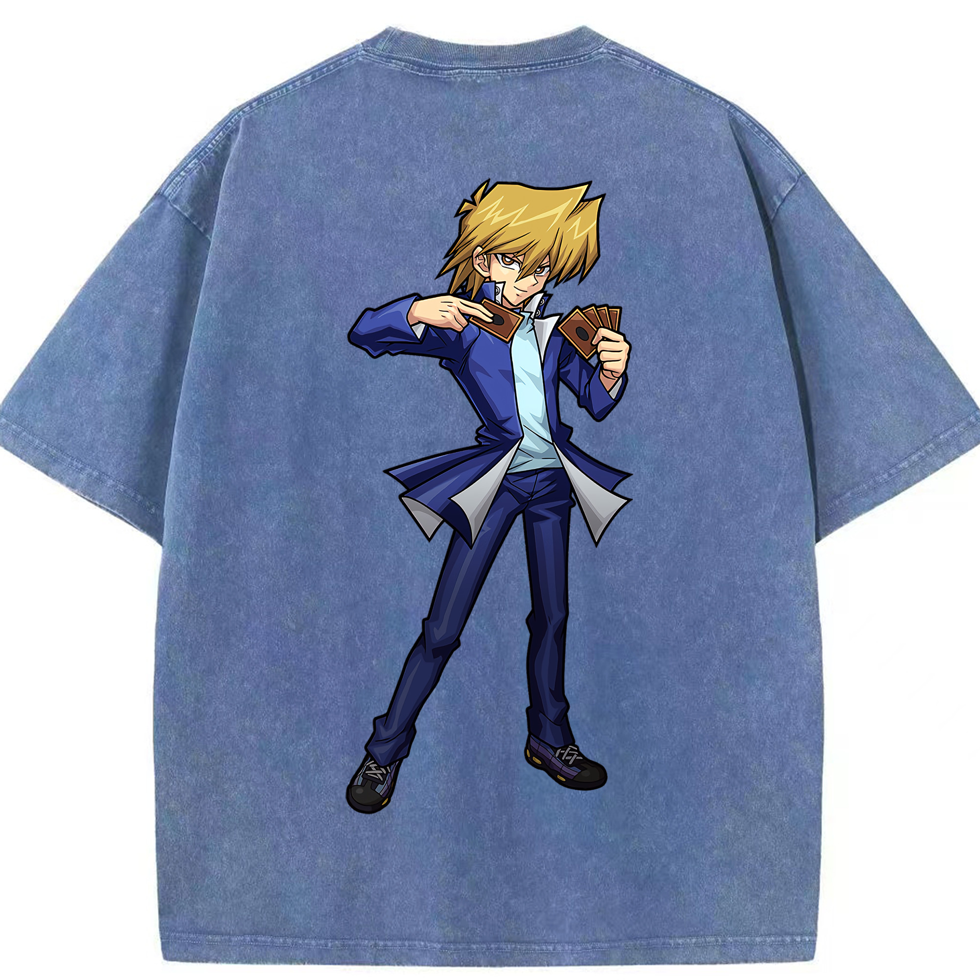 （画像用） 遊☆戯☆王 Yu-Gi-Oh! 綿100% ヴィンテージ風 半袖Tシャツ（背面プリント）