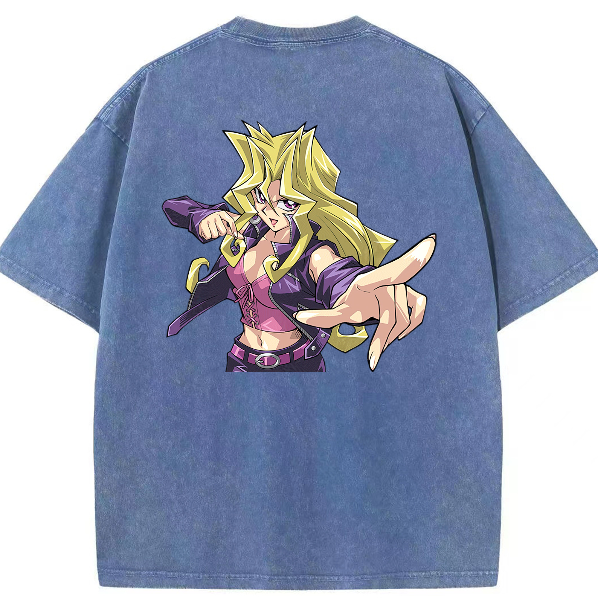 （画像用） 遊☆戯☆王 Yu-Gi-Oh! 綿100% ヴィンテージ風 半袖Tシャツ（背面プリント）