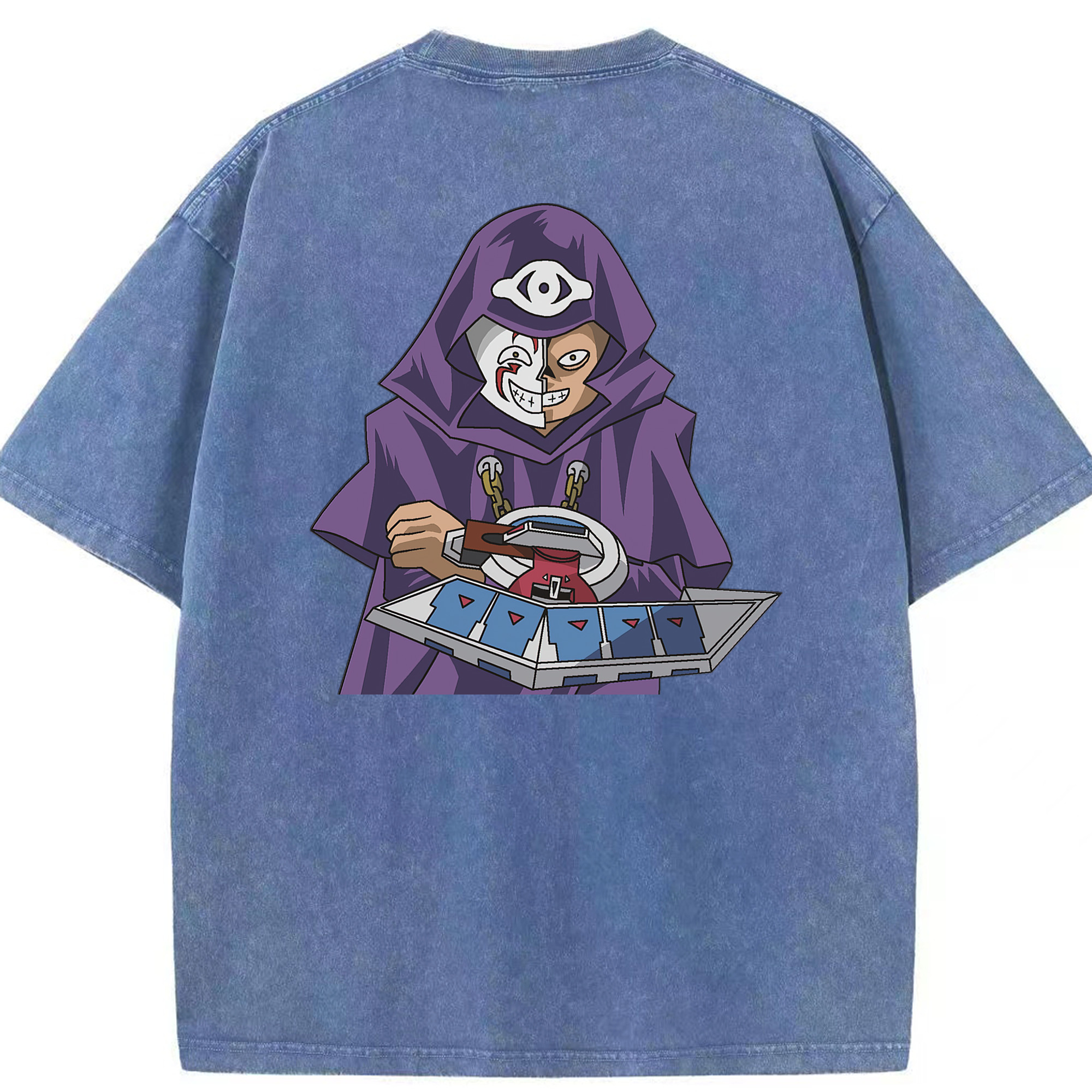 （画像用） 遊☆戯☆王 Yu-Gi-Oh! 綿100% ヴィンテージ風 半袖Tシャツ（背面プリント）