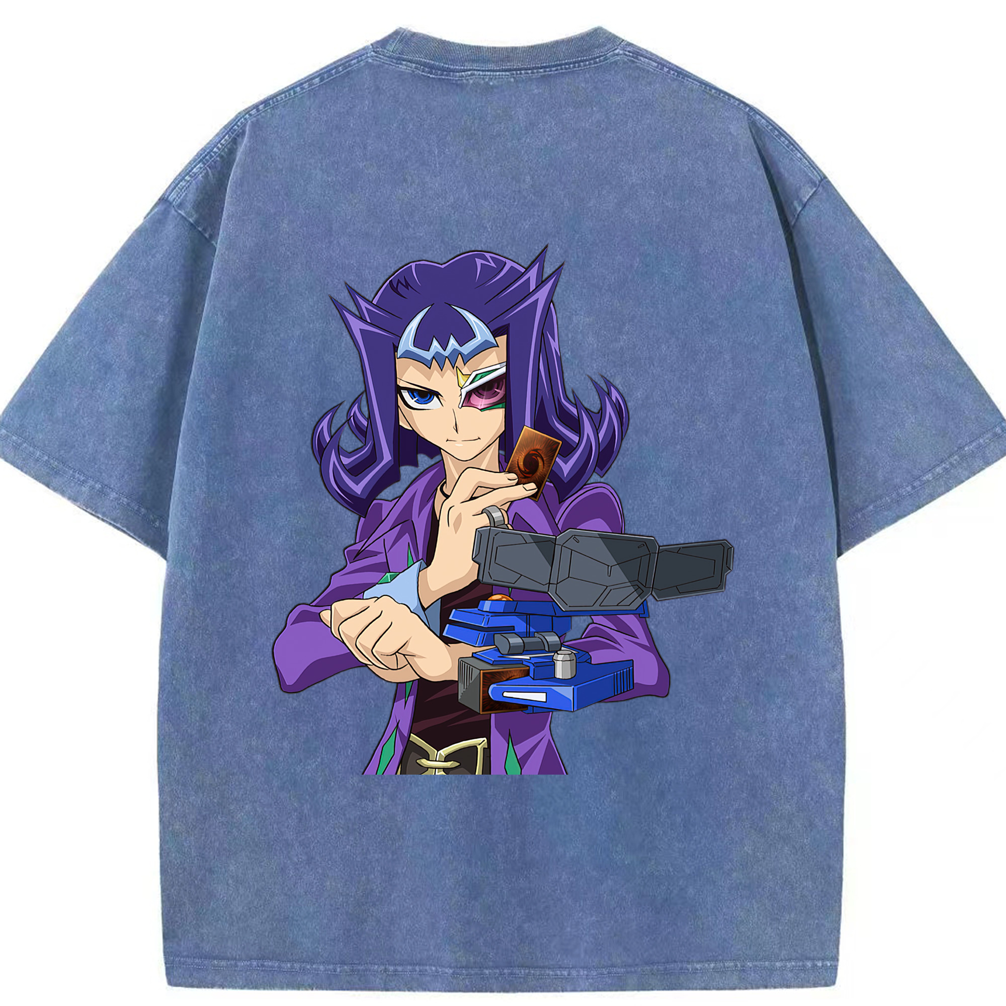 （画像用） 遊☆戯☆王 Yu-Gi-Oh! 綿100% ヴィンテージ風 半袖Tシャツ（背面プリント）