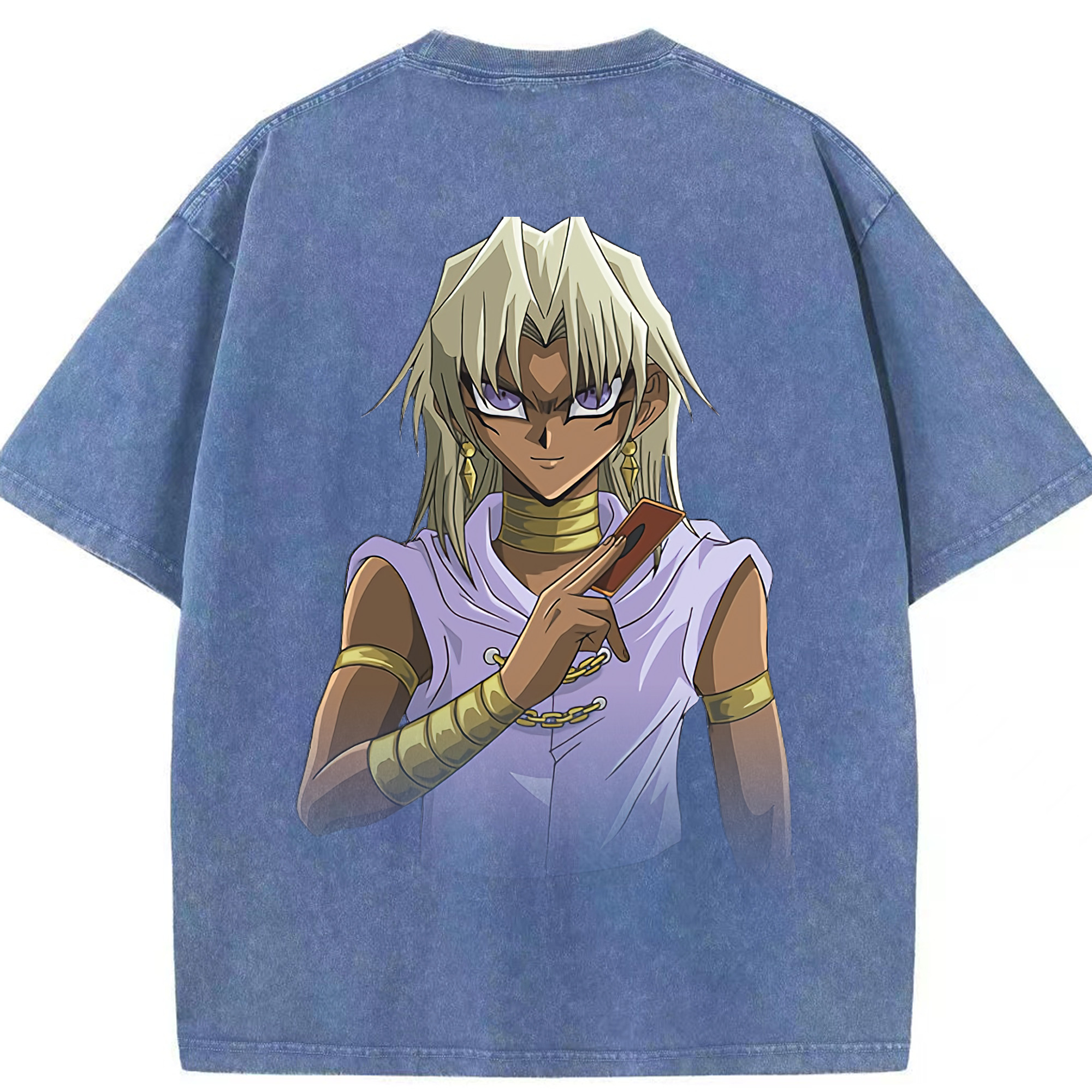 （画像用） 遊☆戯☆王 Yu-Gi-Oh! 綿100% ヴィンテージ風 半袖Tシャツ（背面プリント）