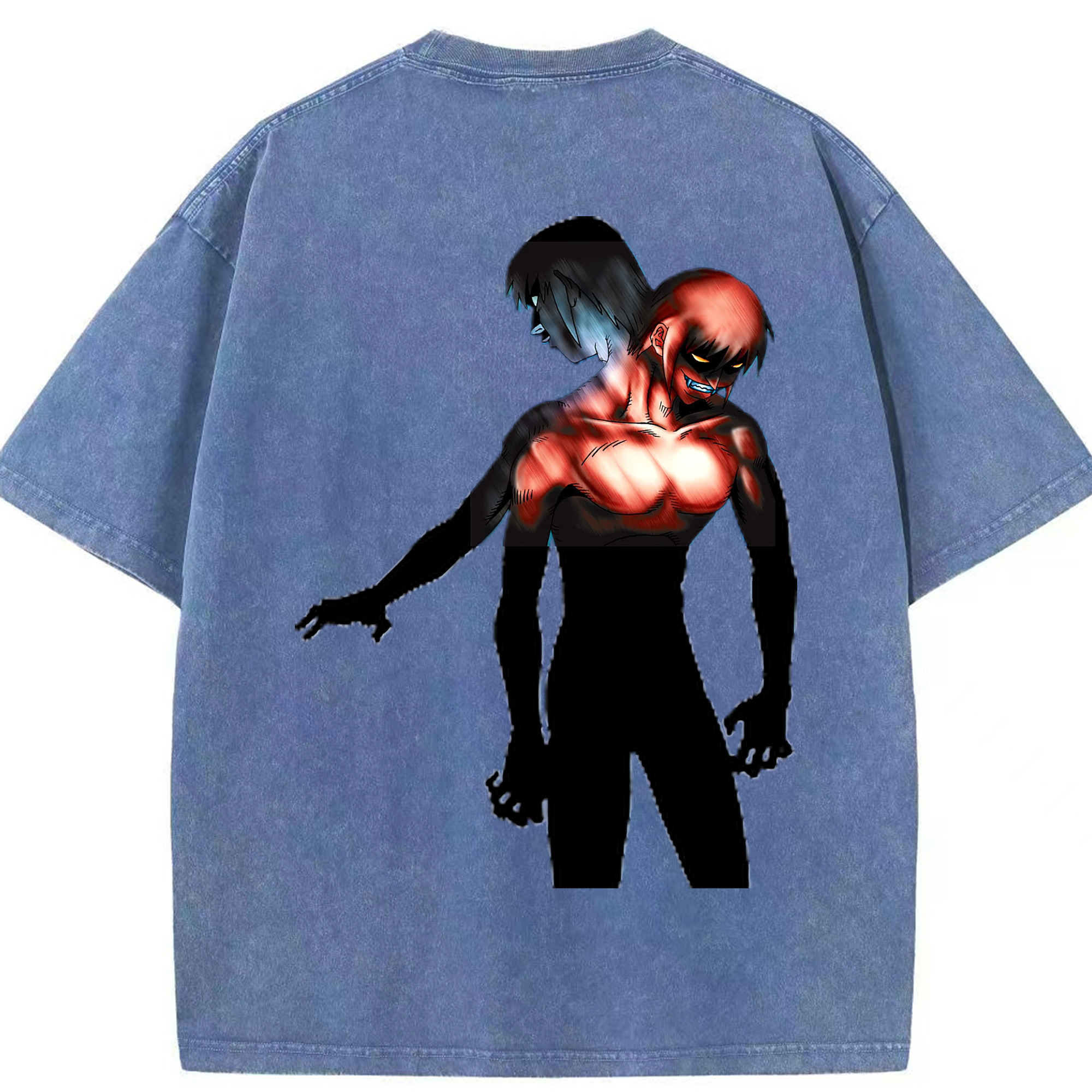 （画像用） 遊☆戯☆王 Yu-Gi-Oh! 綿100% ヴィンテージ風 半袖Tシャツ（背面プリント）