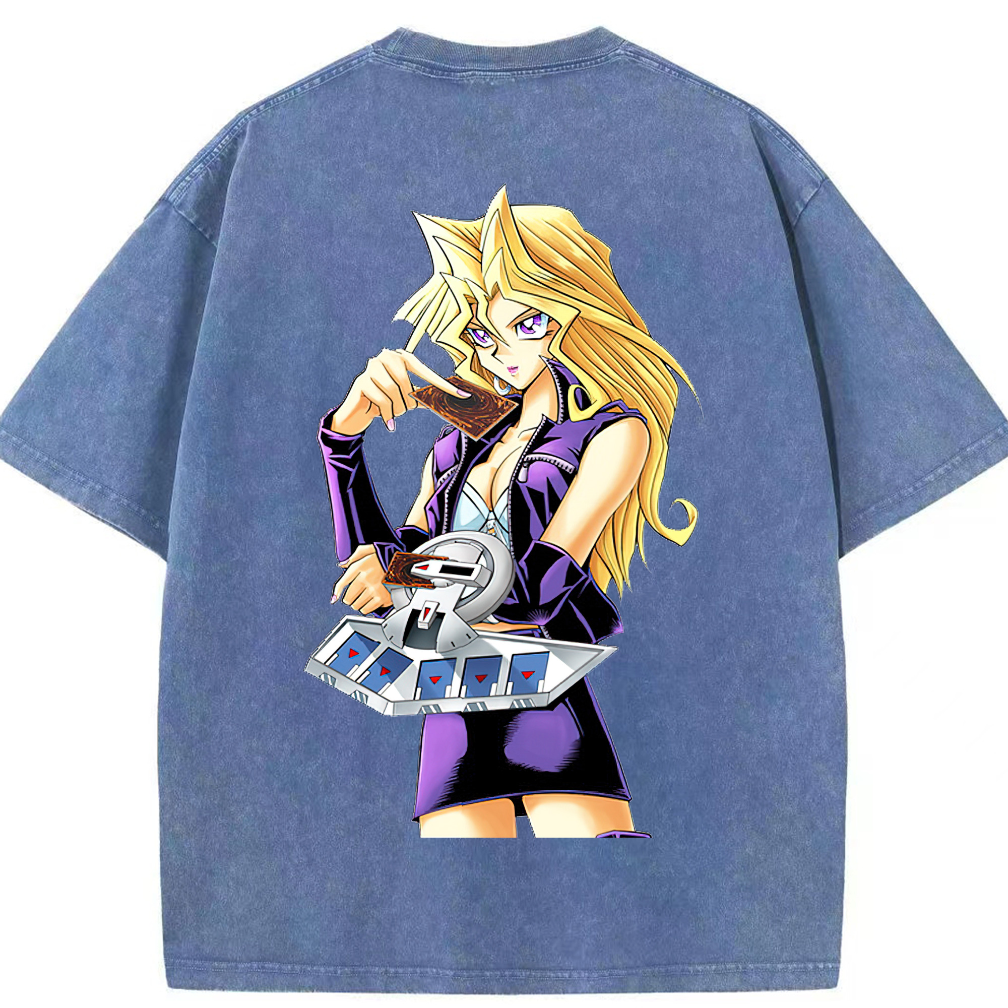 （画像用） 遊☆戯☆王 Yu-Gi-Oh! 綿100% ヴィンテージ風 半袖Tシャツ（背面プリント）