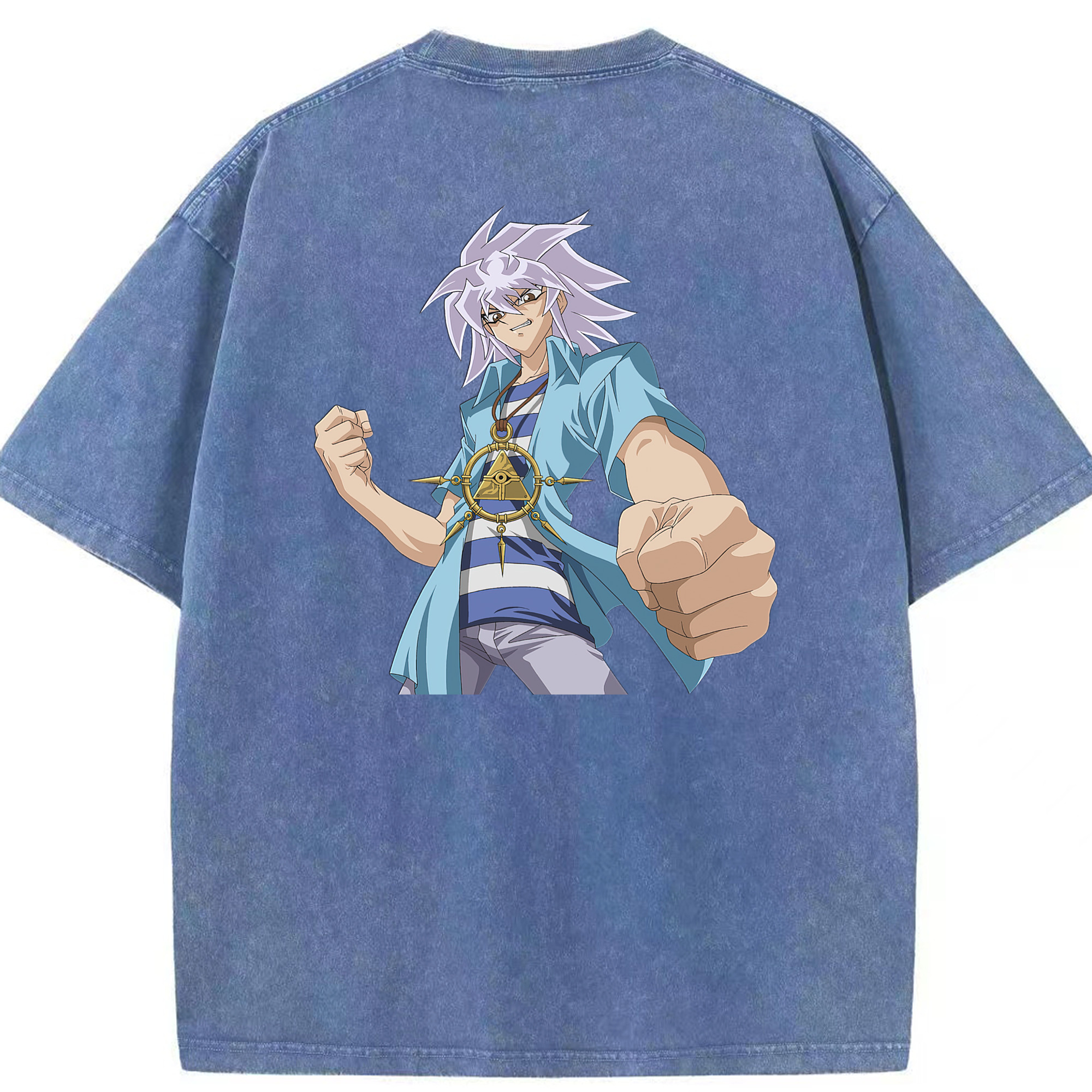 （画像用） 遊☆戯☆王 Yu-Gi-Oh! 綿100% ヴィンテージ風 半袖Tシャツ（背面プリント）