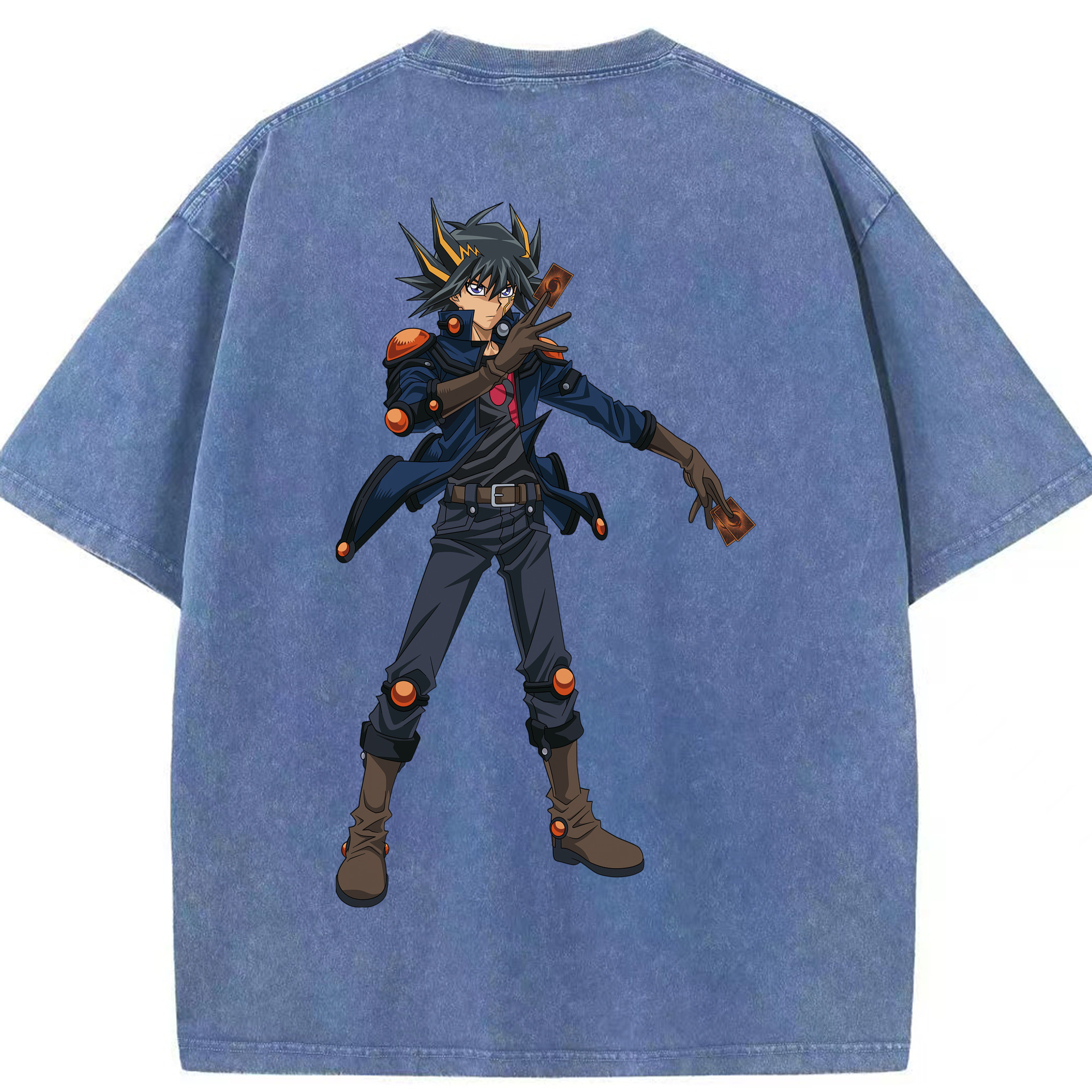 （画像用） 遊☆戯☆王 Yu-Gi-Oh! 綿100% ヴィンテージ風 半袖Tシャツ（背面プリント）