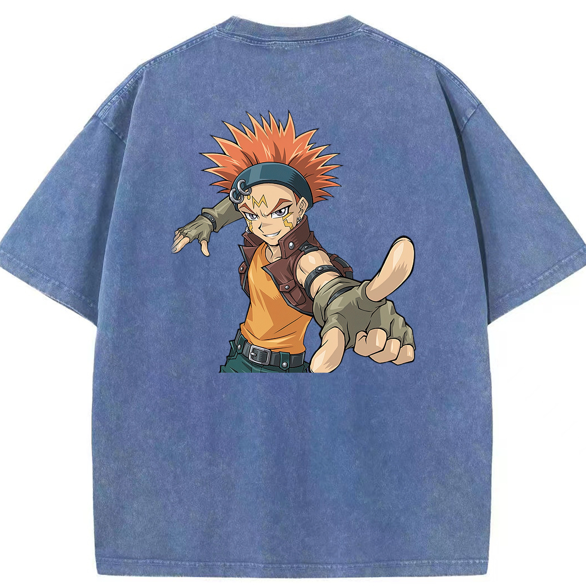 （画像用） 遊☆戯☆王 Yu-Gi-Oh! 綿100% ヴィンテージ風 半袖Tシャツ（背面プリント）