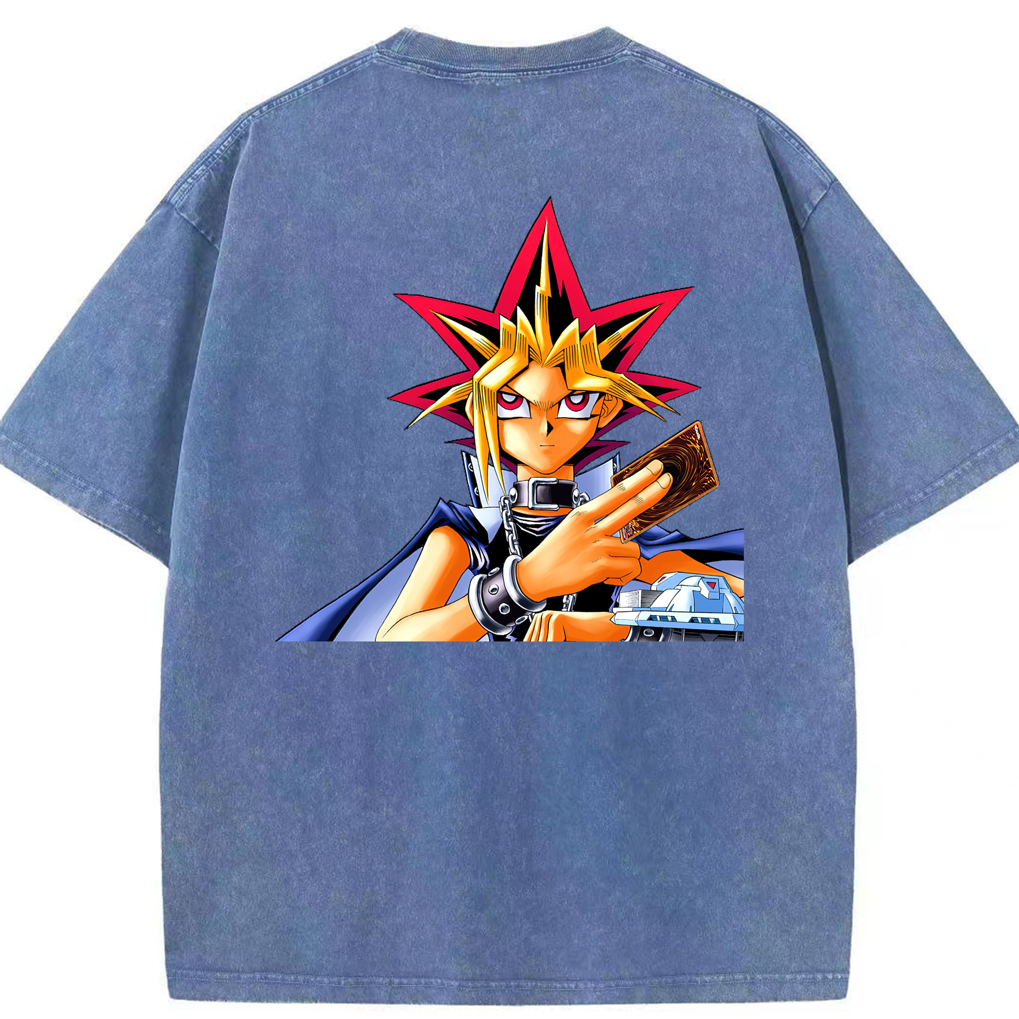 （画像用） 遊☆戯☆王 Yu-Gi-Oh! 綿100% ヴィンテージ風 半袖Tシャツ（背面プリント）