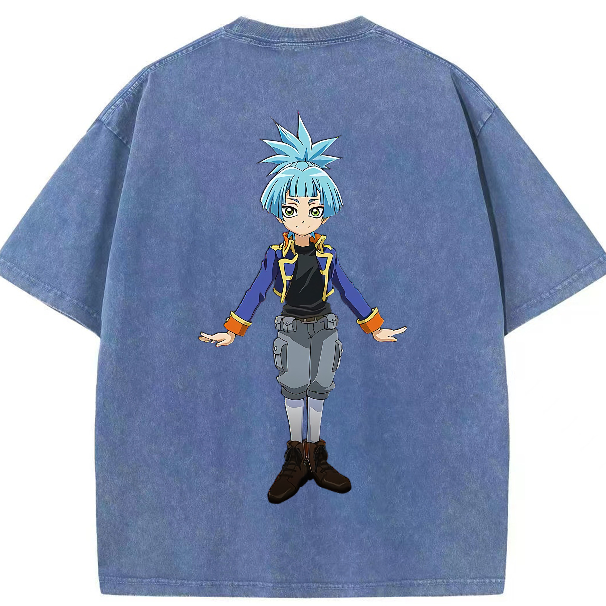 （画像用） 遊☆戯☆王 Yu-Gi-Oh! 綿100% ヴィンテージ風 半袖Tシャツ（背面プリント）