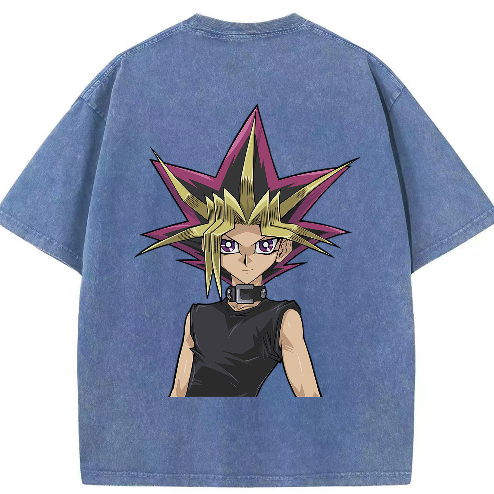 （画像用） 遊☆戯☆王 Yu-Gi-Oh! 綿100% ヴィンテージ風 半袖Tシャツ（背面プリント）