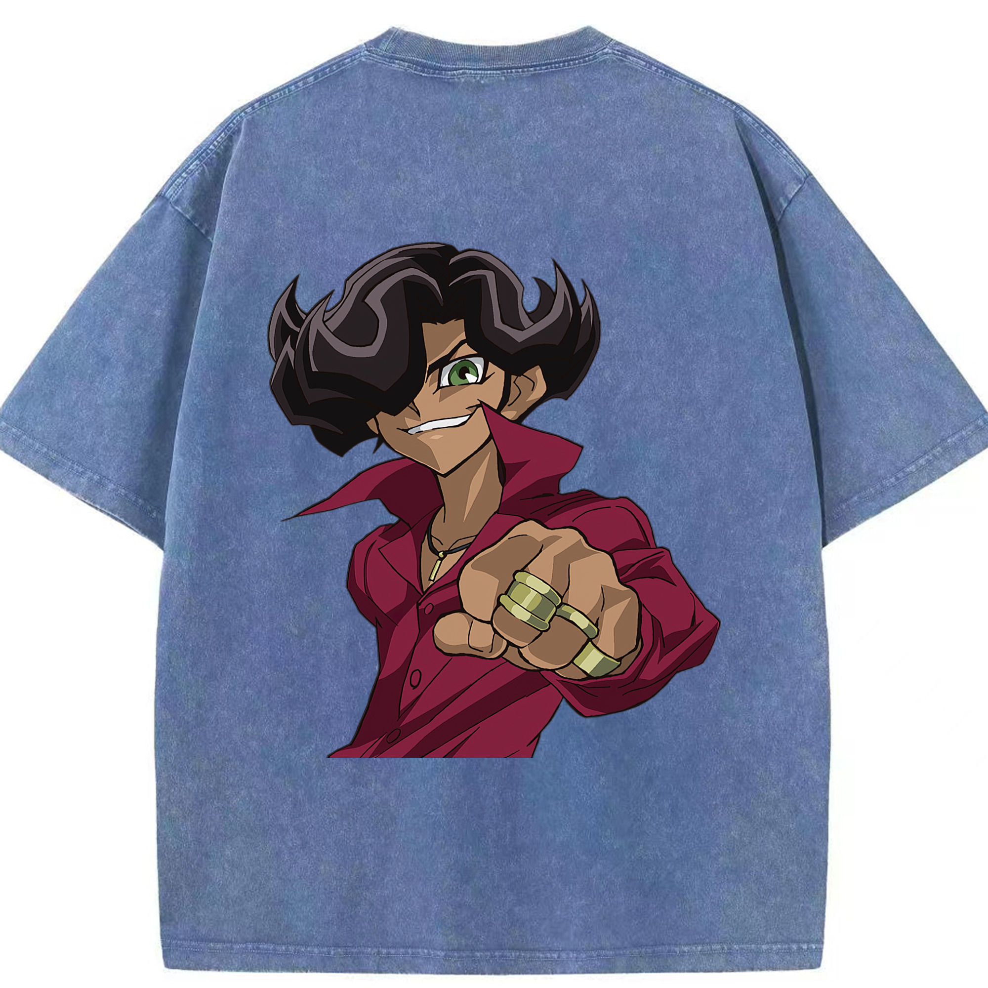 （画像用） 遊☆戯☆王 Yu-Gi-Oh! 綿100% ヴィンテージ風 半袖Tシャツ（背面プリント）