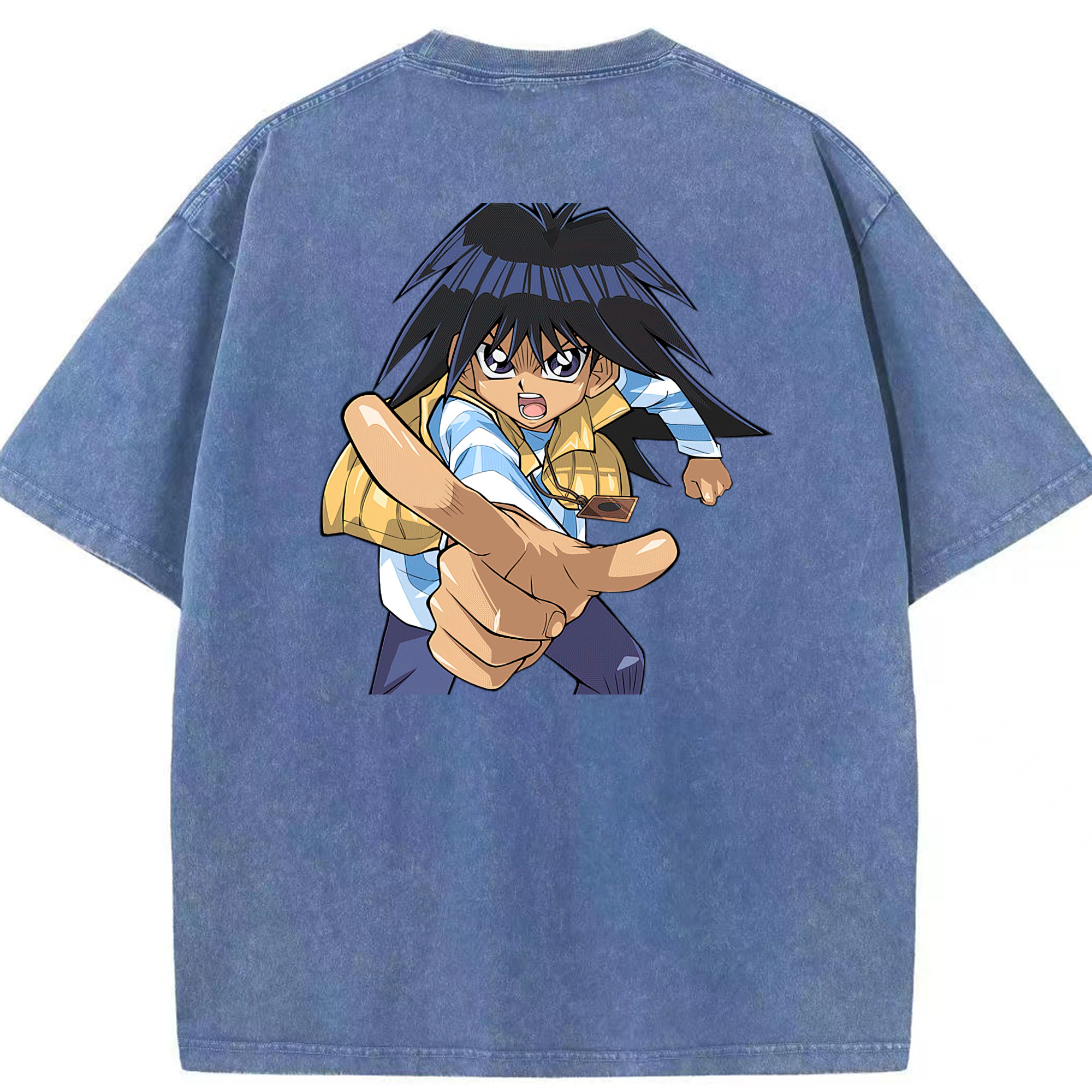 （画像用） 遊☆戯☆王 Yu-Gi-Oh! 綿100% ヴィンテージ風 半袖Tシャツ（背面プリント）