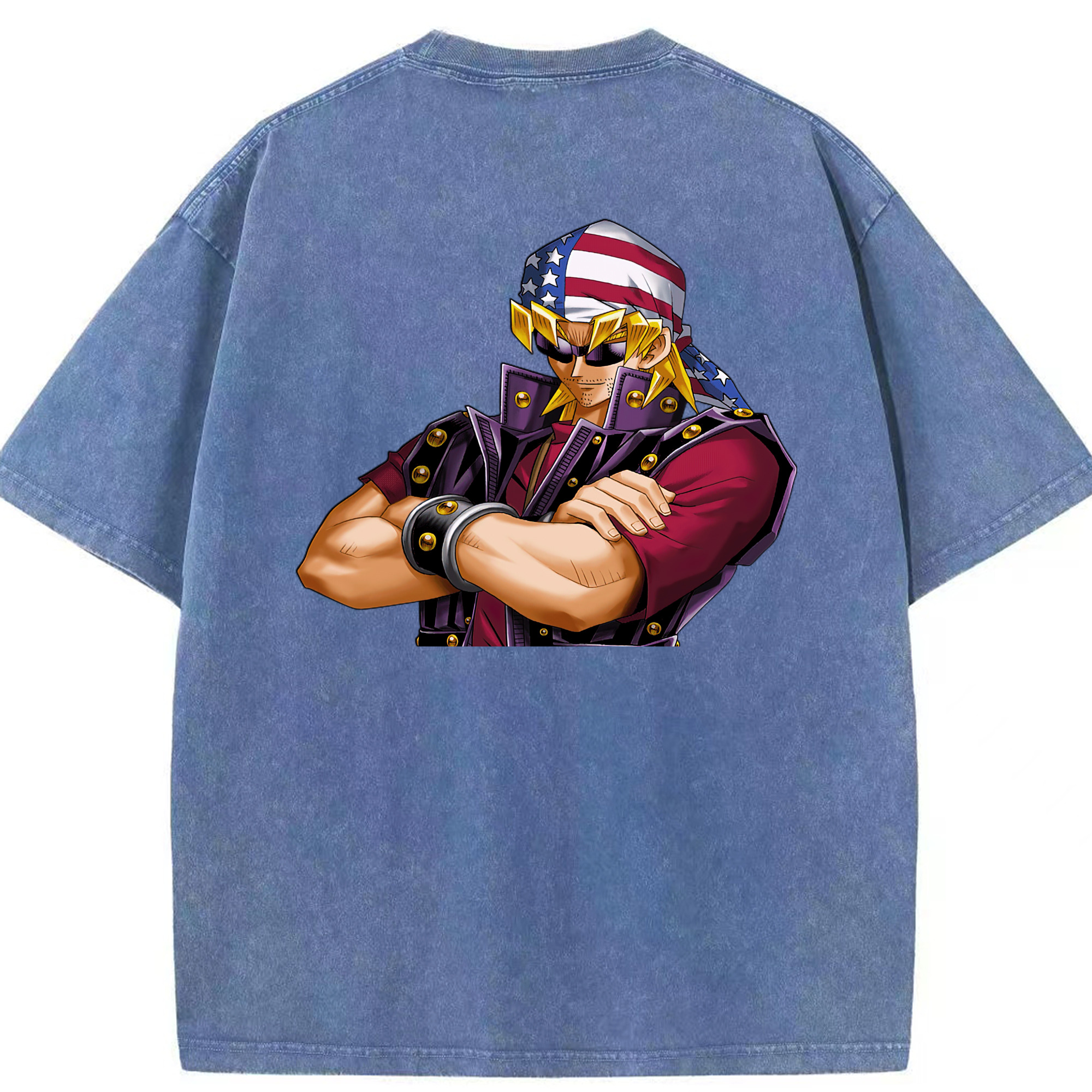 （画像用） 遊☆戯☆王 Yu-Gi-Oh! 綿100% ヴィンテージ風 半袖Tシャツ（背面プリント）