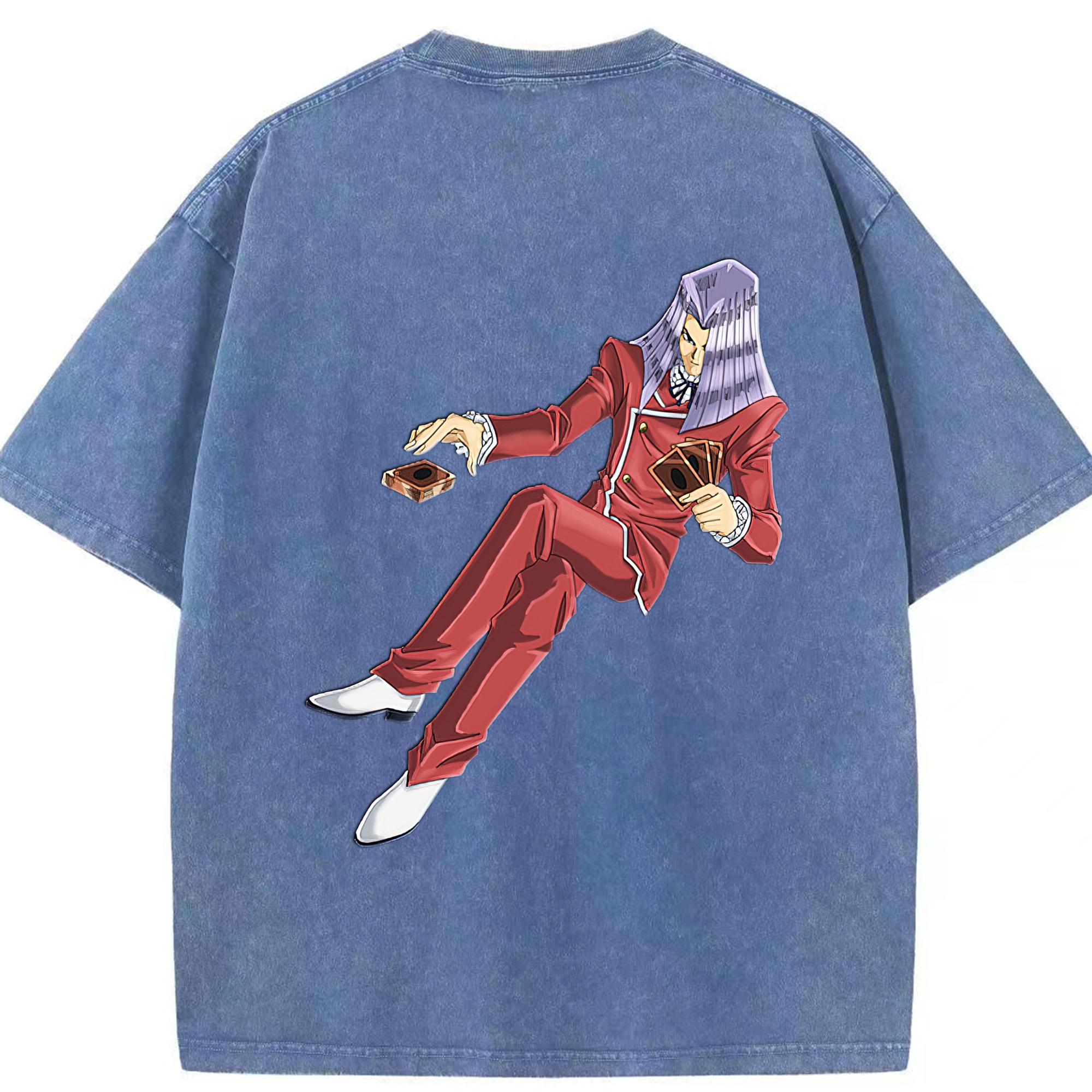 （画像用） 遊☆戯☆王 Yu-Gi-Oh! 綿100% ヴィンテージ風 半袖Tシャツ（背面プリント）