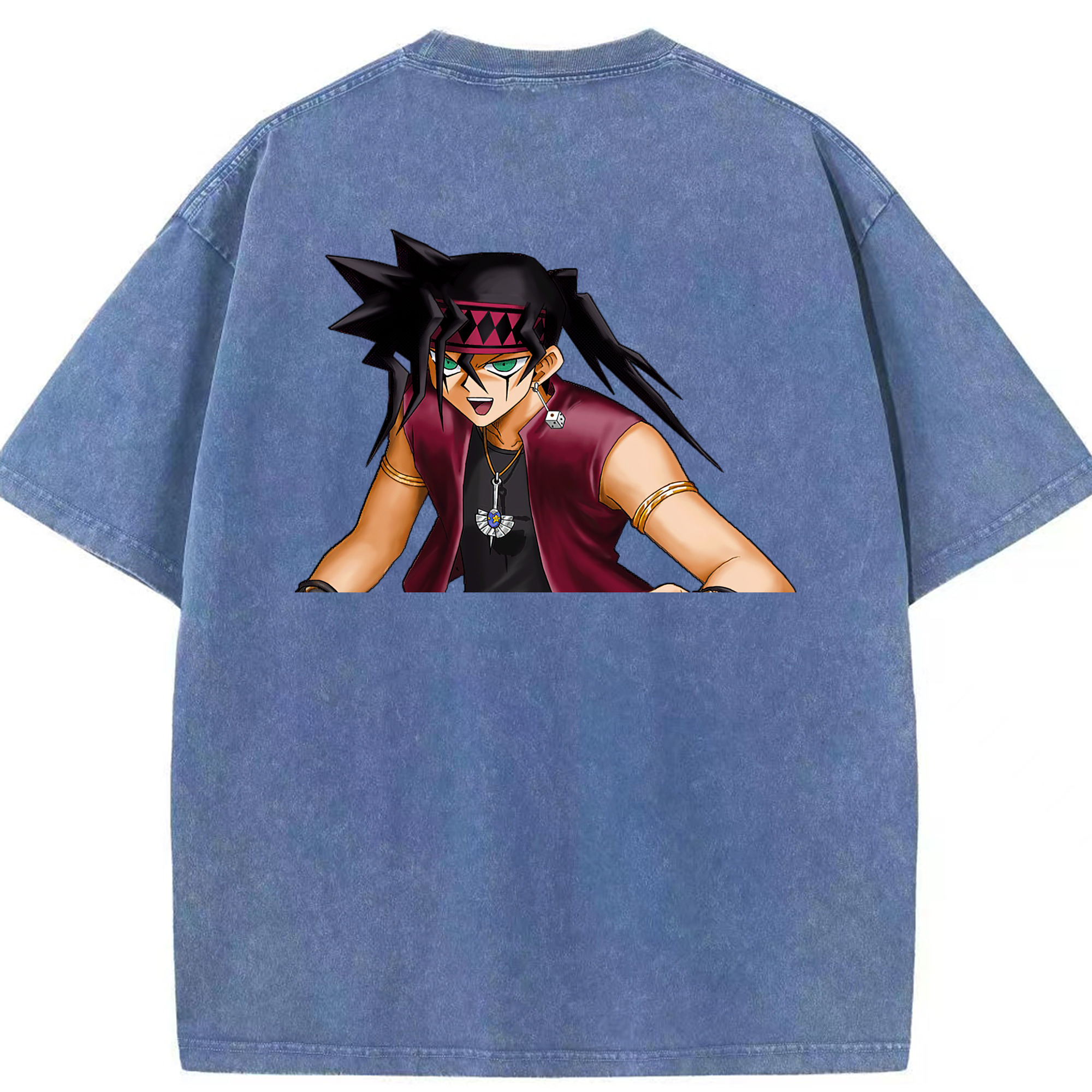 （画像用） 遊☆戯☆王 Yu-Gi-Oh! 綿100% ヴィンテージ風 半袖Tシャツ（背面プリント）