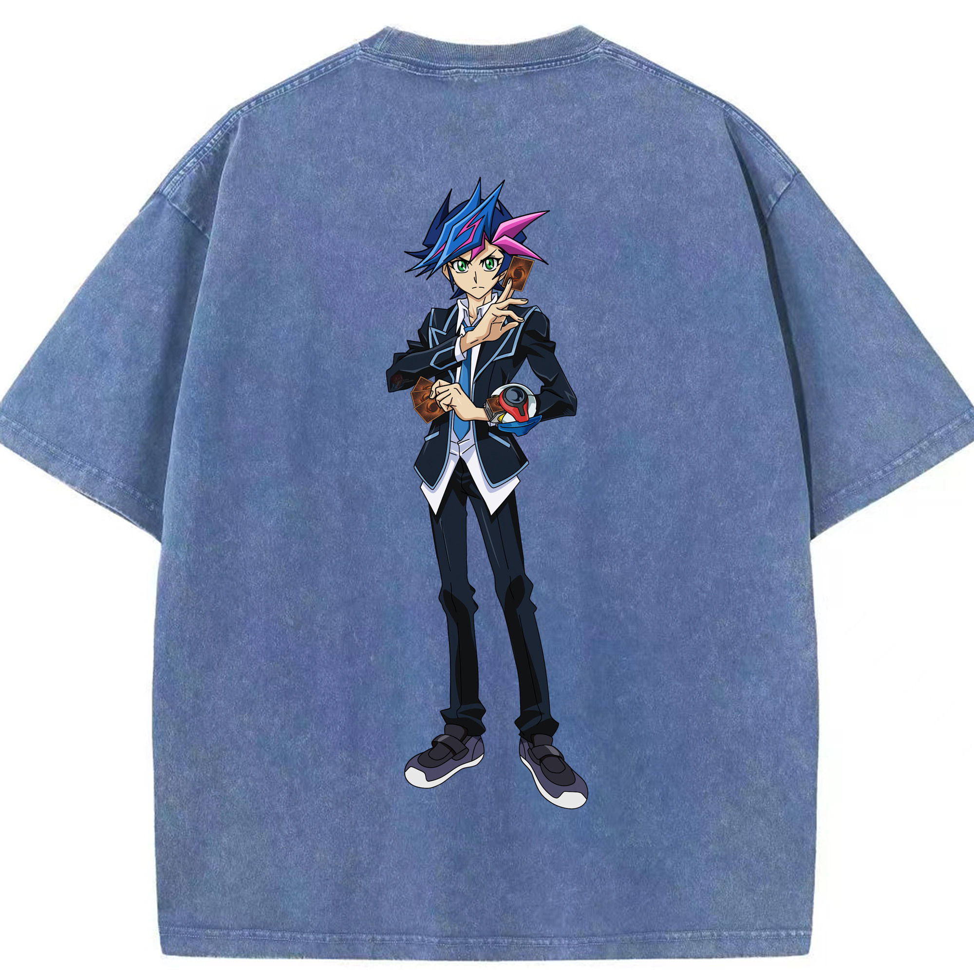 （画像用） 遊☆戯☆王 Yu-Gi-Oh! 綿100% ヴィンテージ風 半袖Tシャツ（背面プリント）