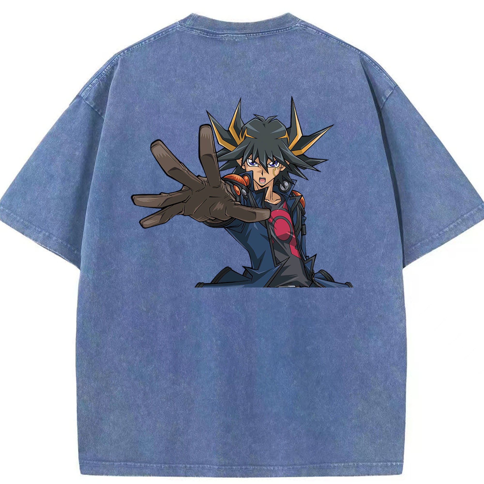 （画像用） 遊☆戯☆王 Yu-Gi-Oh! 綿100% ヴィンテージ風 半袖Tシャツ（背面プリント）