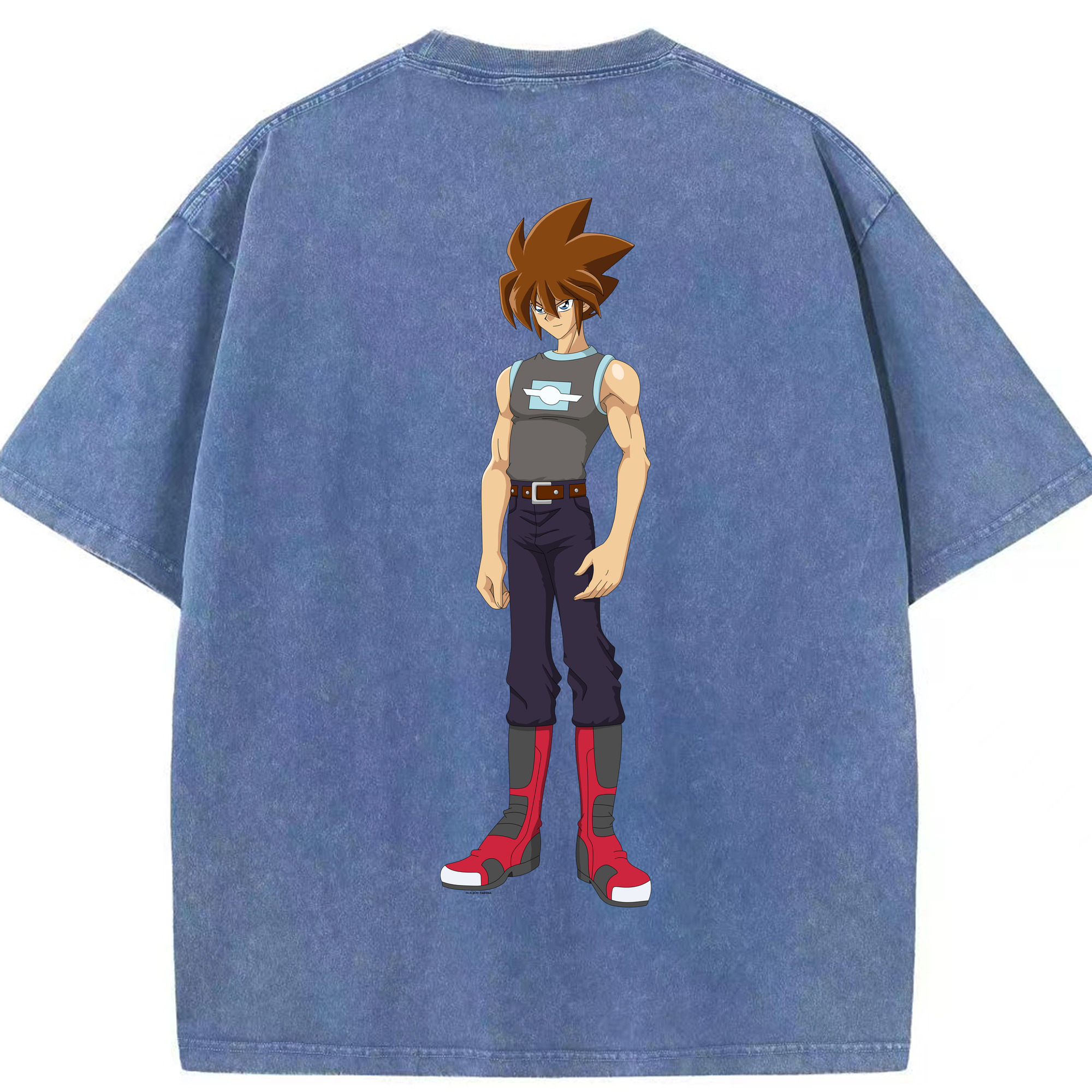 （画像用） 遊☆戯☆王 Yu-Gi-Oh! 綿100% ヴィンテージ風 半袖Tシャツ（背面プリント）