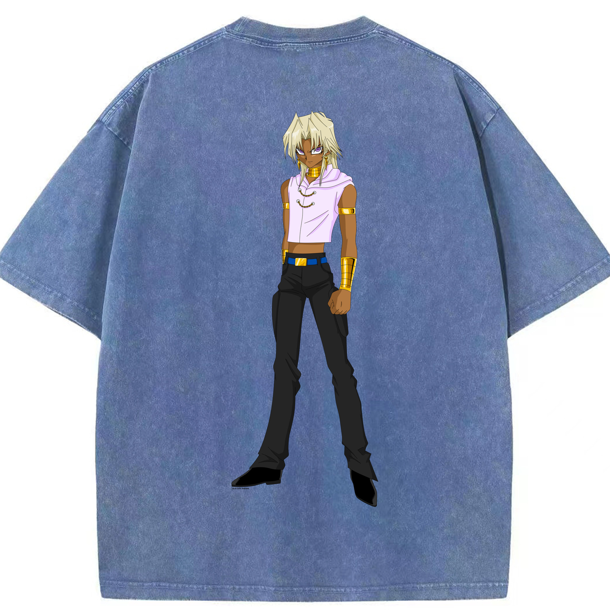 （画像用） 遊☆戯☆王 Yu-Gi-Oh! 綿100% ヴィンテージ風 半袖Tシャツ（背面プリント）