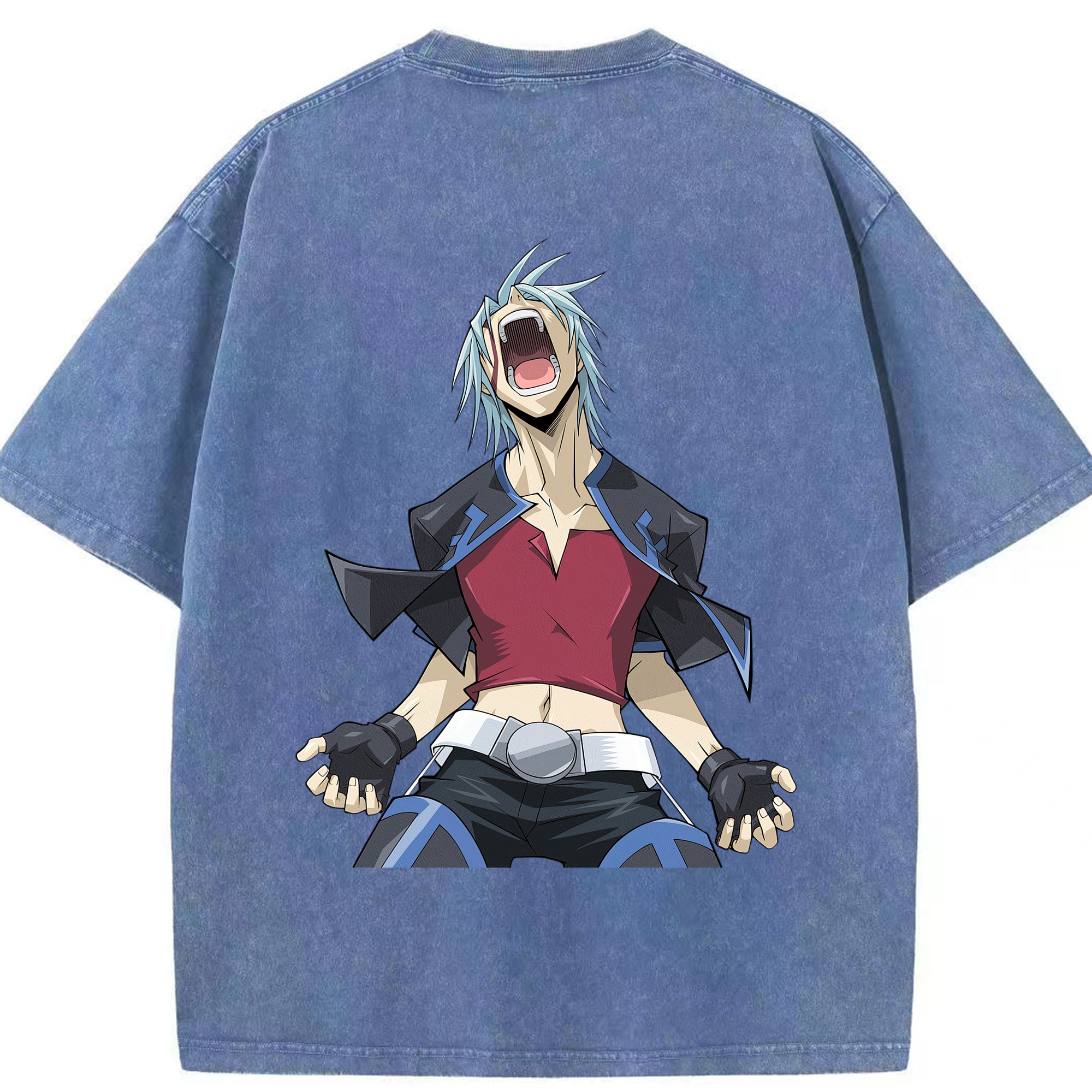 （画像用） 遊☆戯☆王 Yu-Gi-Oh! 綿100% ヴィンテージ風 半袖Tシャツ（背面プリント）