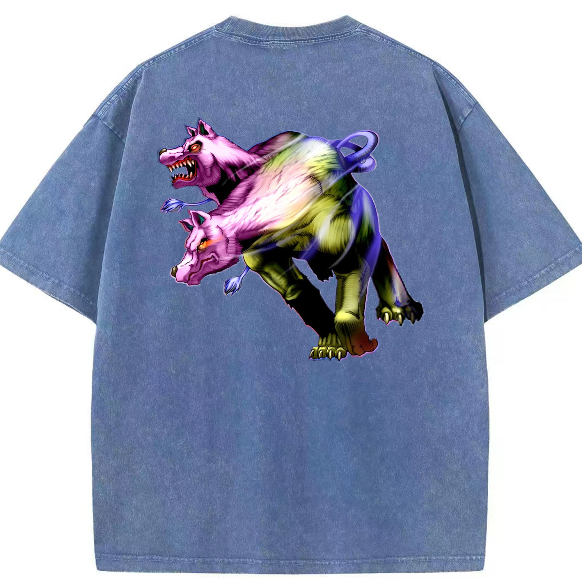 （画像用） 遊☆戯☆王 Yu-Gi-Oh! 綿100% ヴィンテージ風 半袖Tシャツ（背面プリント）