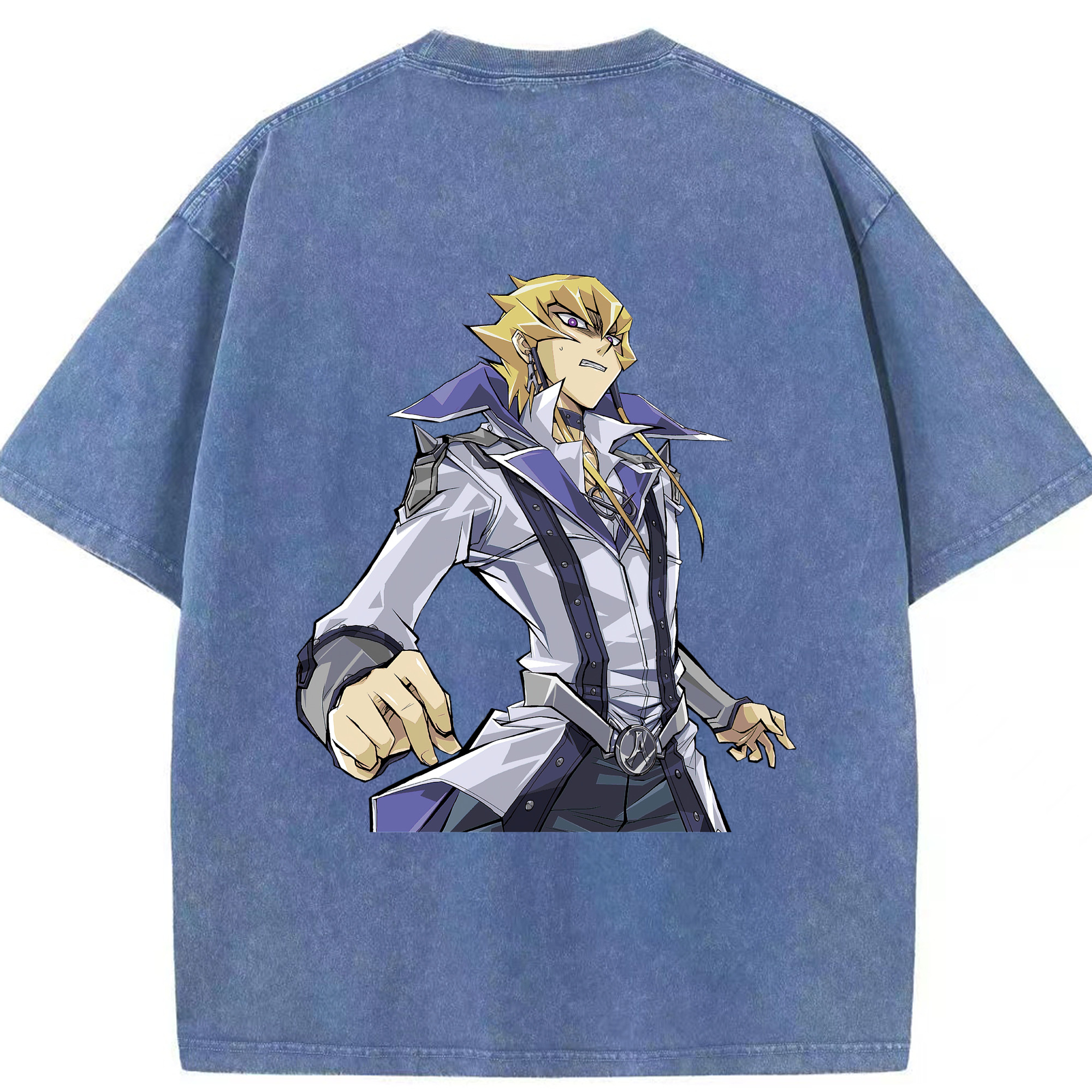 （画像用） 遊☆戯☆王 Yu-Gi-Oh! 綿100% ヴィンテージ風 半袖Tシャツ（背面プリント）