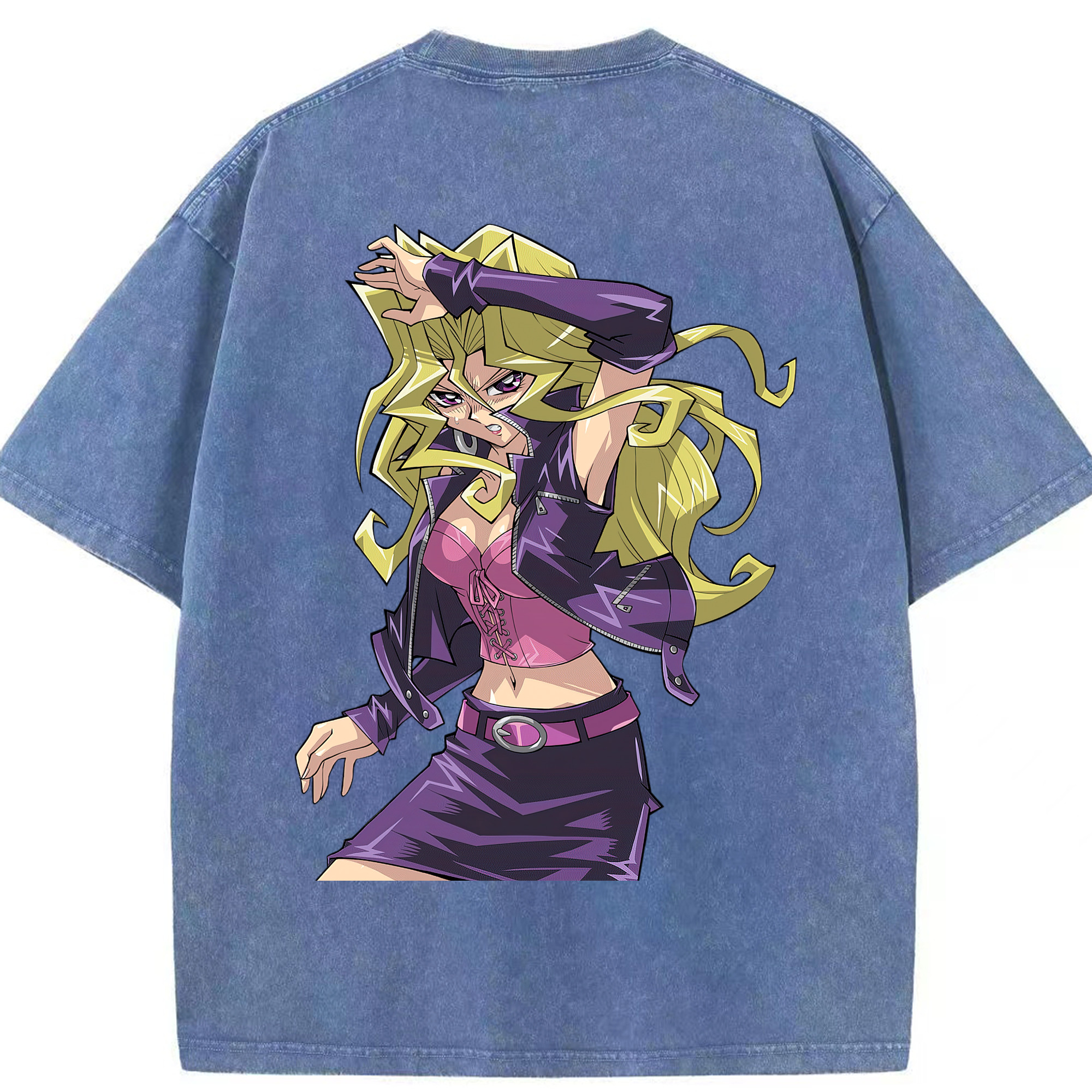 （画像用） 遊☆戯☆王 Yu-Gi-Oh! 綿100% ヴィンテージ風 半袖Tシャツ（背面プリント）