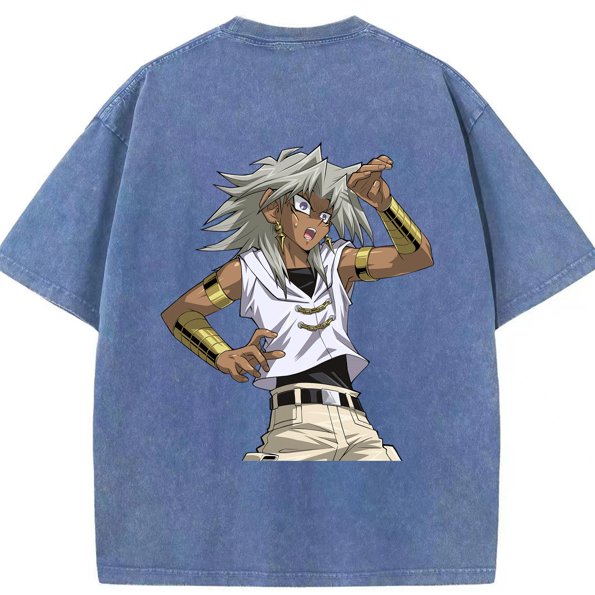 （画像用） 遊☆戯☆王 Yu-Gi-Oh! 綿100% ヴィンテージ風 半袖Tシャツ（背面プリント）
