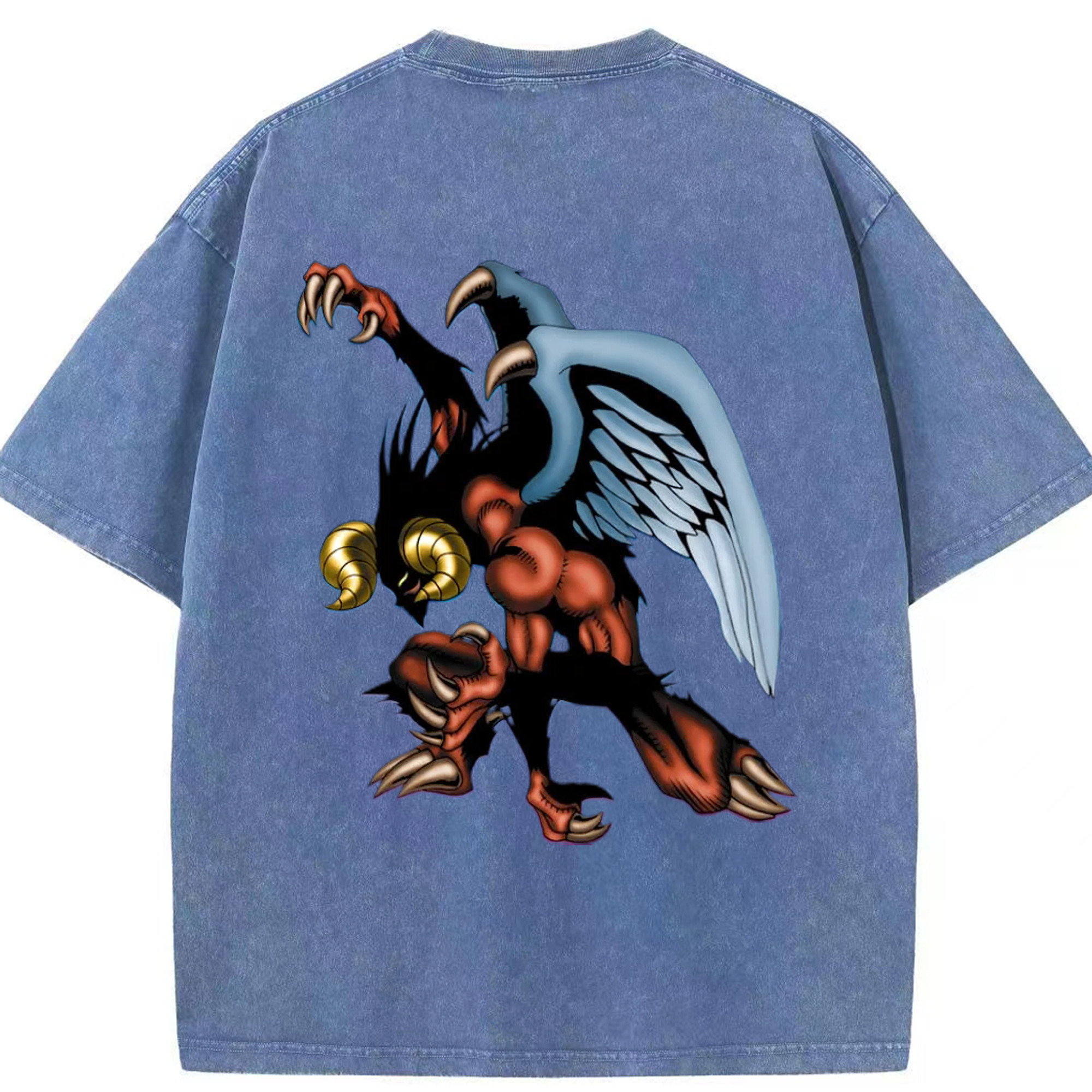 （画像用） 遊☆戯☆王 Yu-Gi-Oh! 綿100% ヴィンテージ風 半袖Tシャツ（背面プリント）